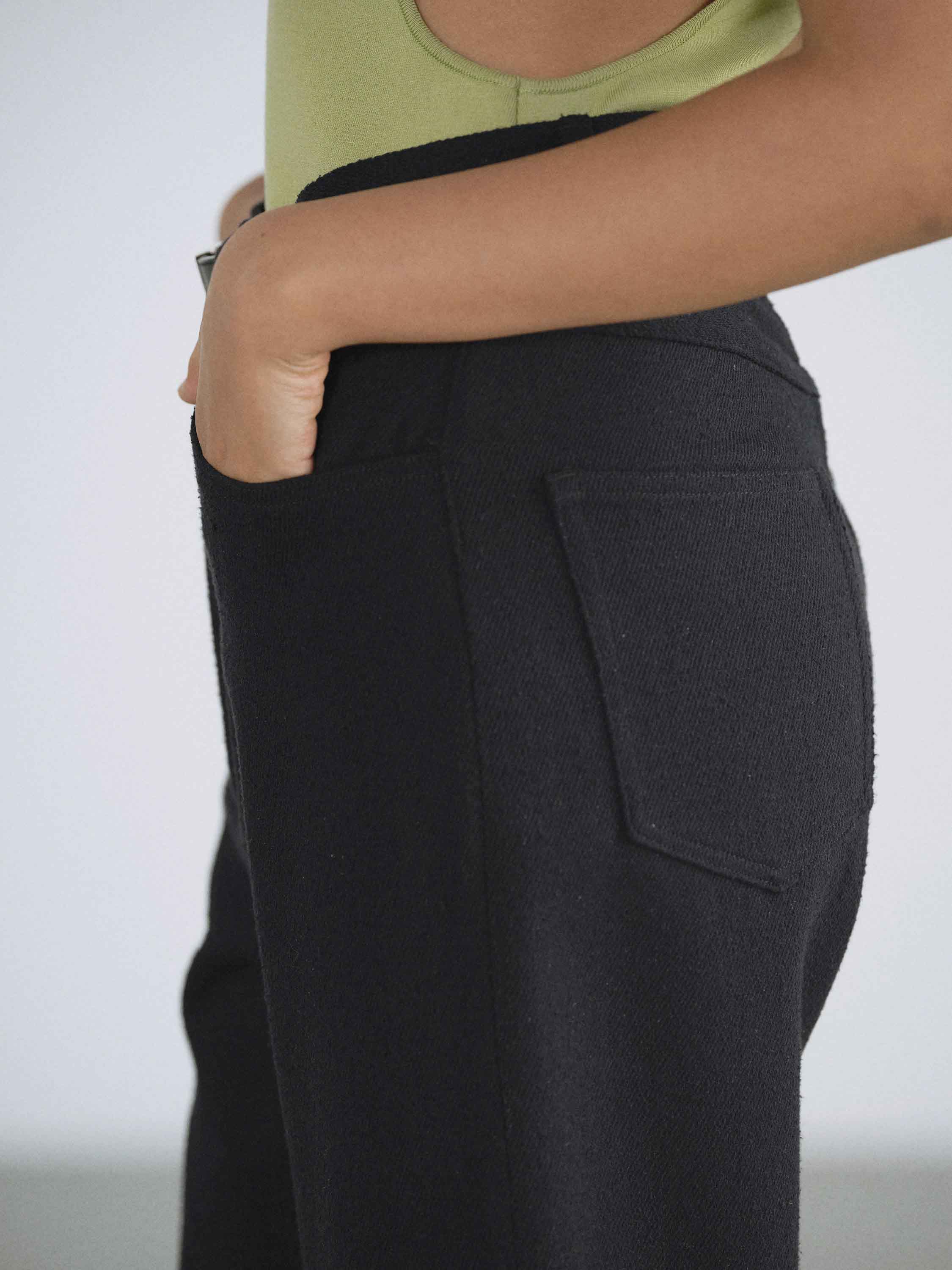 SILK NEP DENIM 5P WIDE SHORTS 詳細画像 BLACK 3