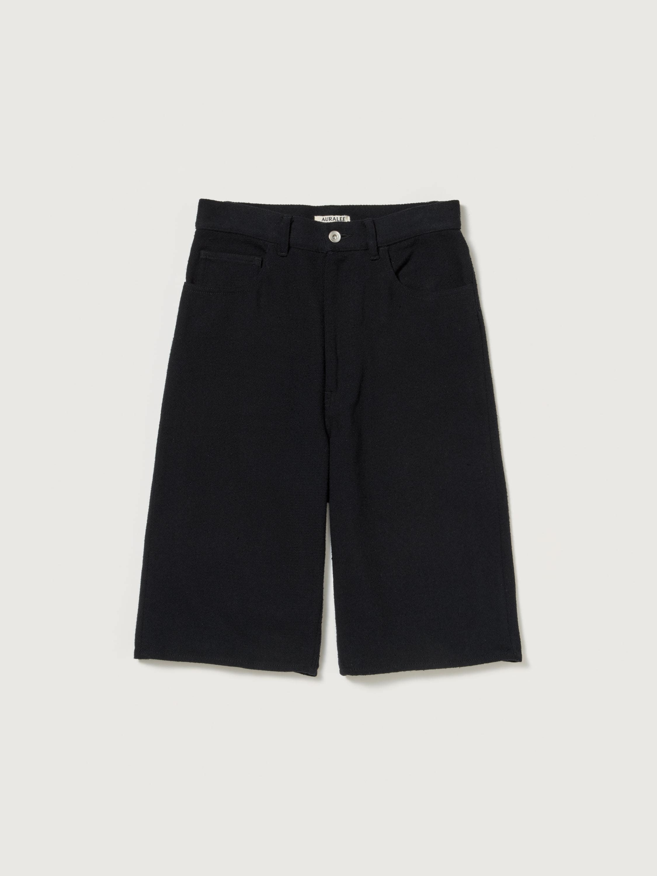 SILK NEP DENIM 5P WIDE SHORTS 詳細画像 BLACK 5