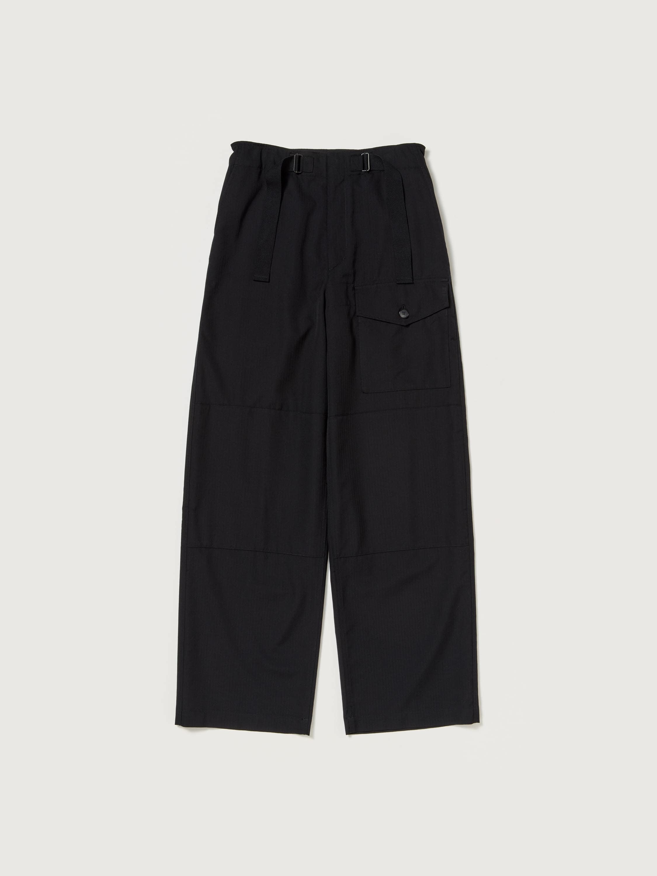 WOOL HERRINGBONE CARGO PANTS 詳細画像 BLACK 1