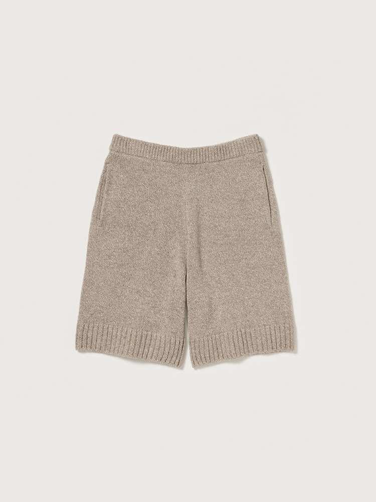 CASHMERE SILK MELANGE KNIT SHORTS
