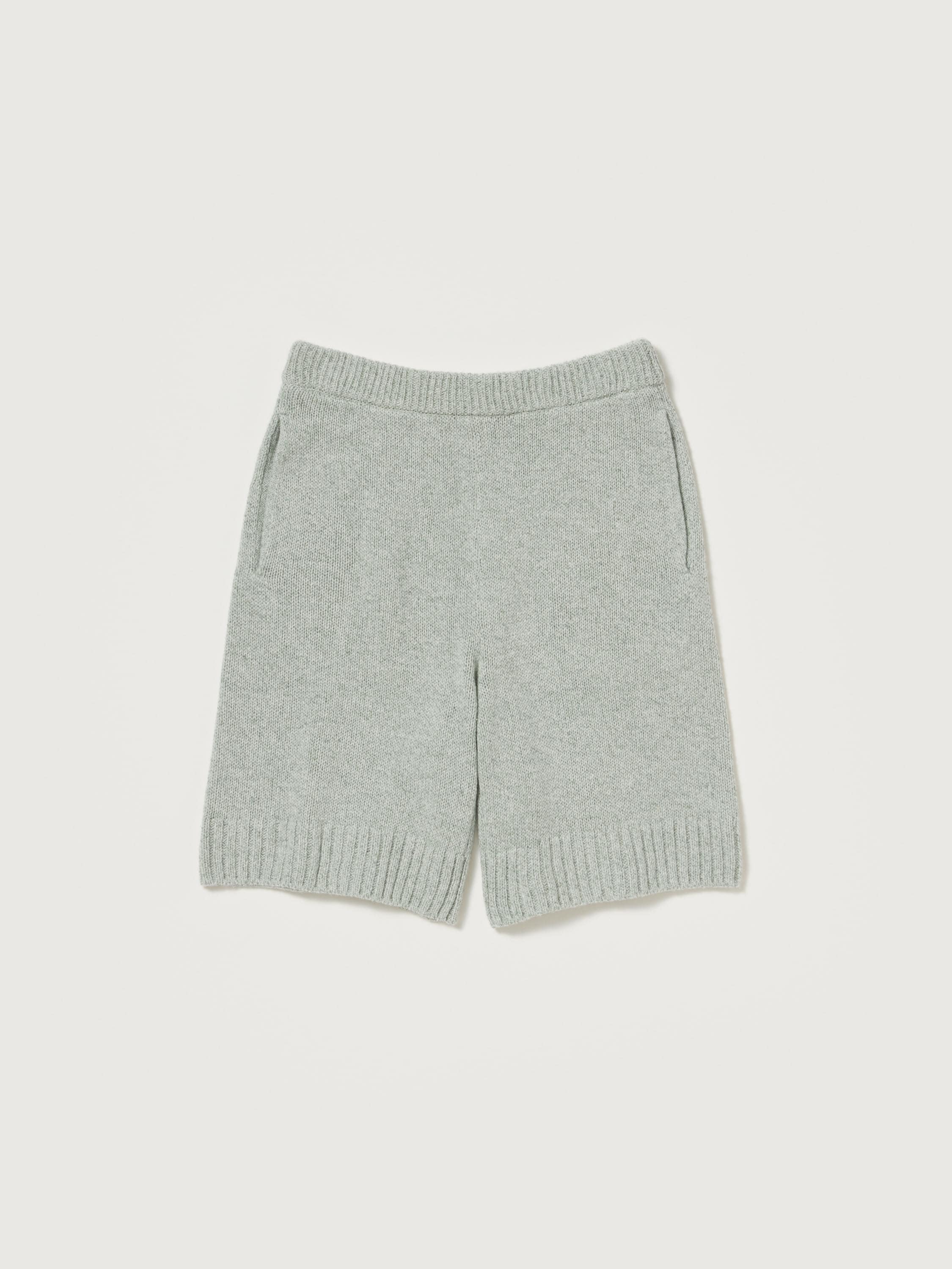 CASHMERE SILK MELANGE KNIT SHORTS 詳細画像 MIX MINT GRAY 1