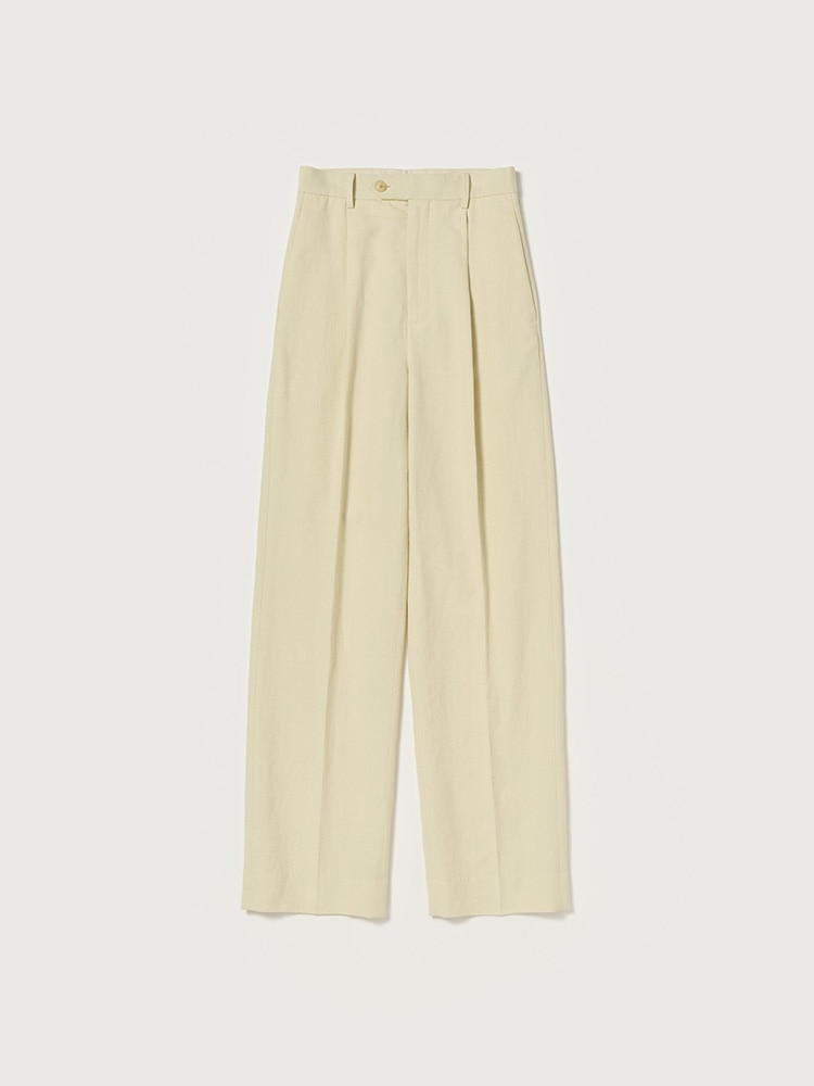 WOOL COTTON LINEN OX ONE-TUCK SLACKS - AURALEE Official Website