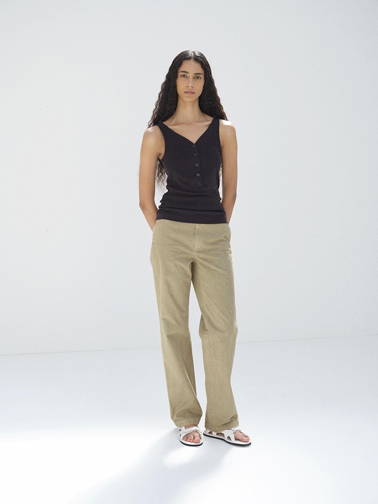 GARMENT-DYED FINX LIGHT CHINO PANTS - AURALEE Official Website