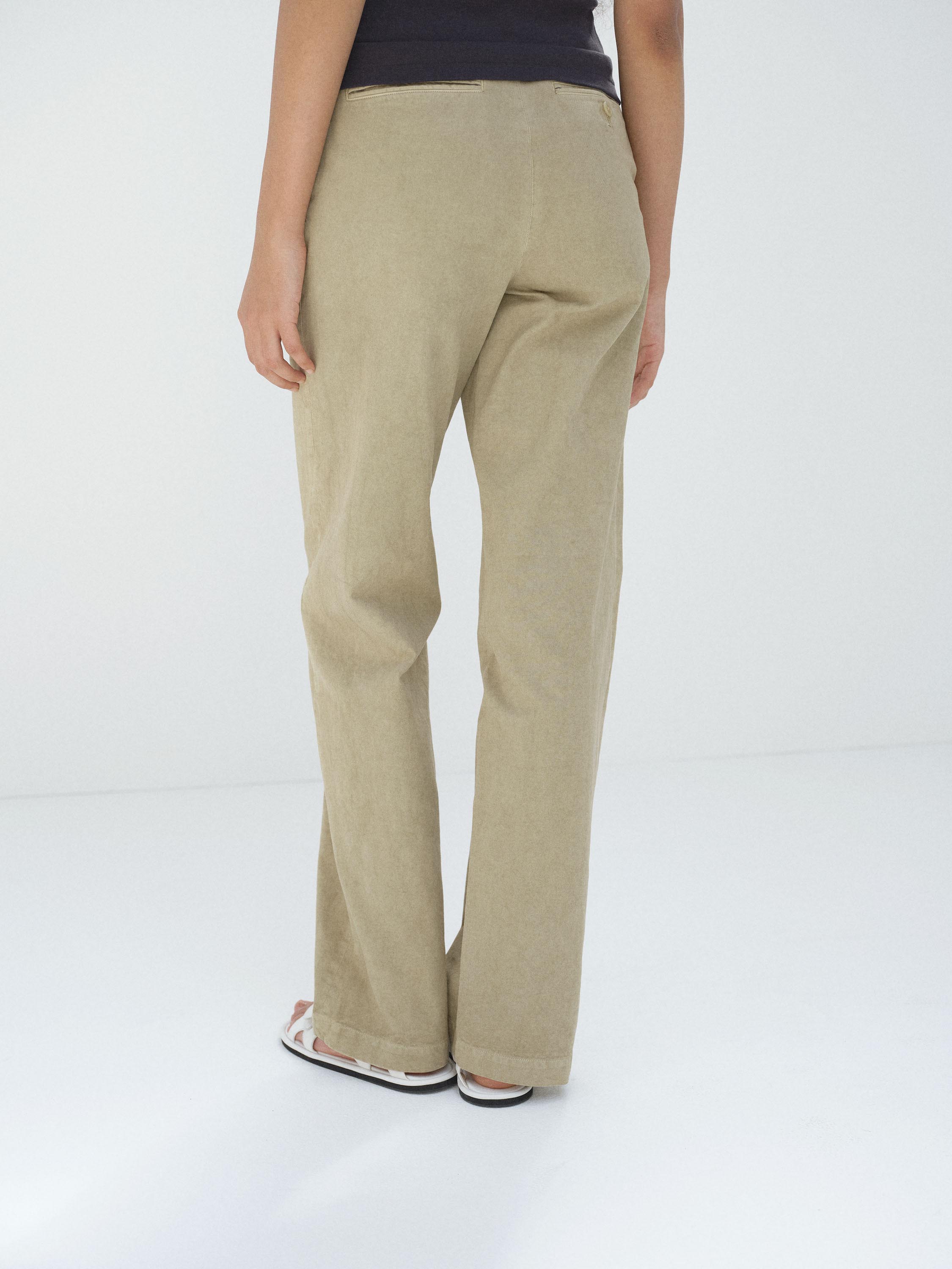 GARMENT-DYED FINX LIGHT CHINO PANTS 詳細画像 BEIGE 4