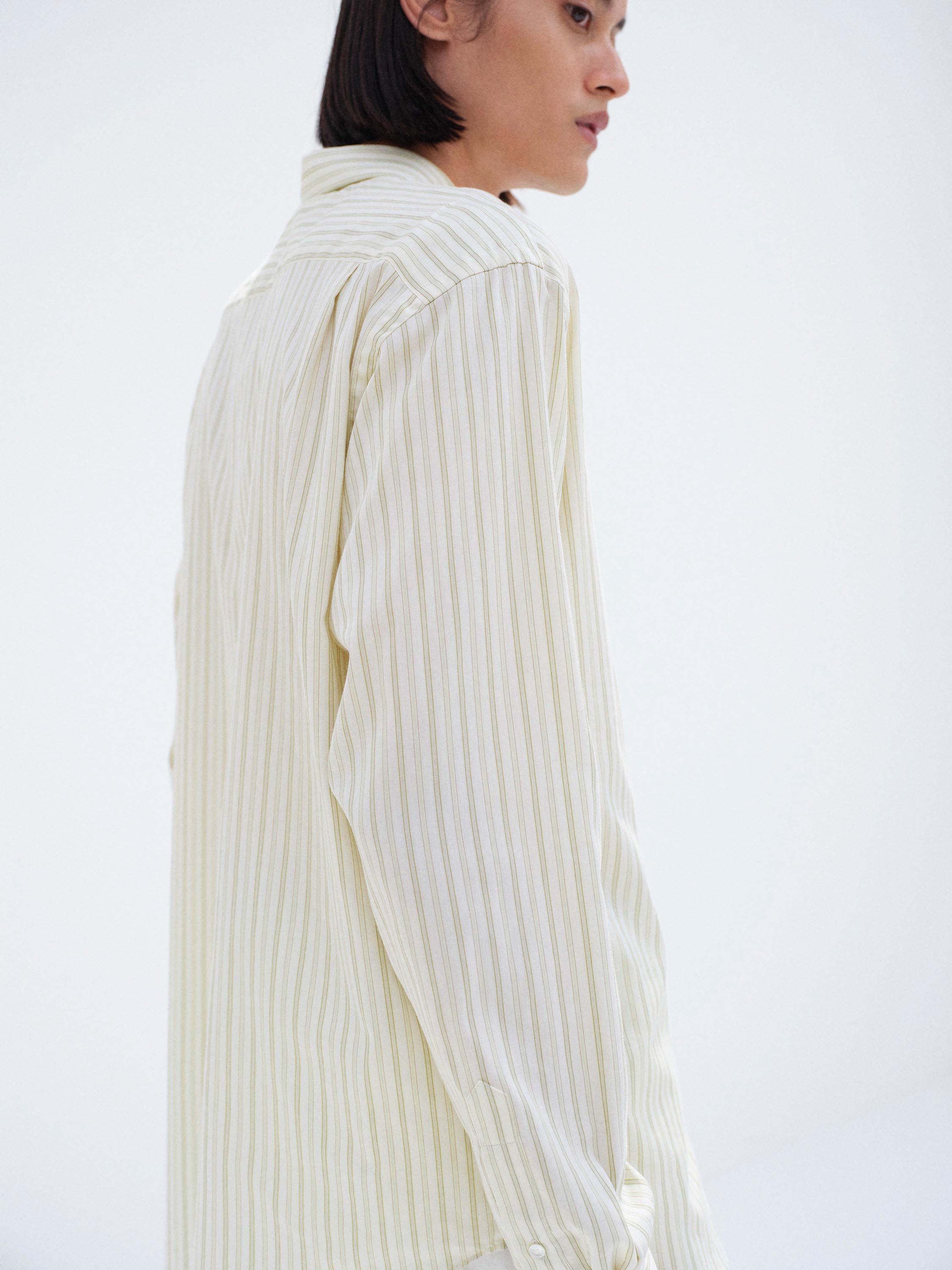 COTTON SILK STRIPE SHIRT 詳細画像 IVORY STRIPE 3