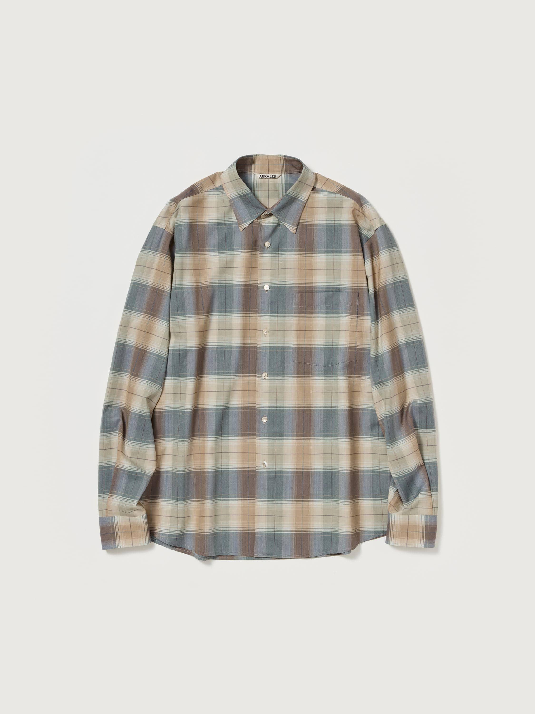 SUPER LIGHT WOOL CHECK SHIRT 詳細画像 LIGHT BROWN CHECK 4