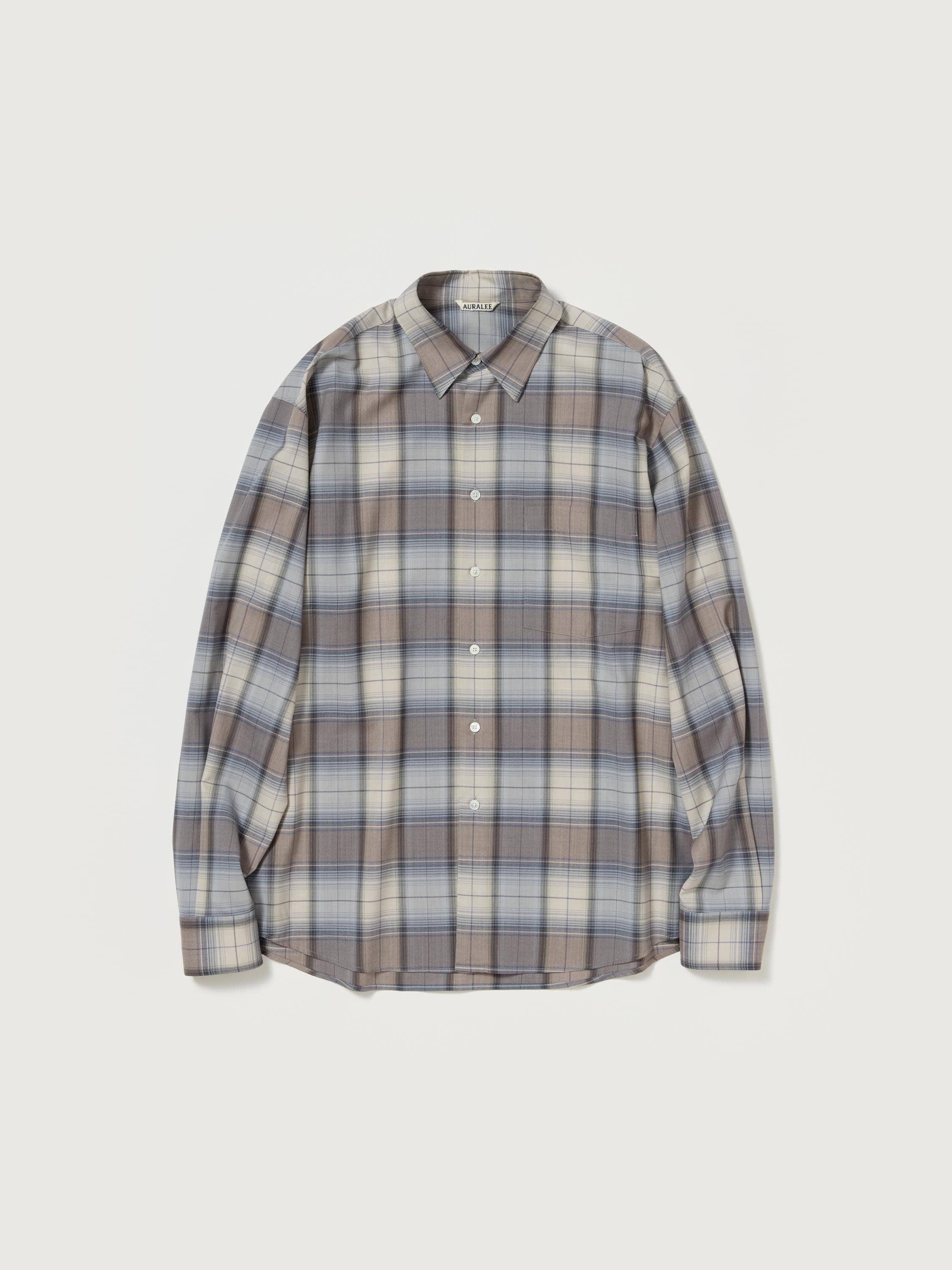 SUPER LIGHT WOOL CHECK SHIRT - AURALEE Official Website