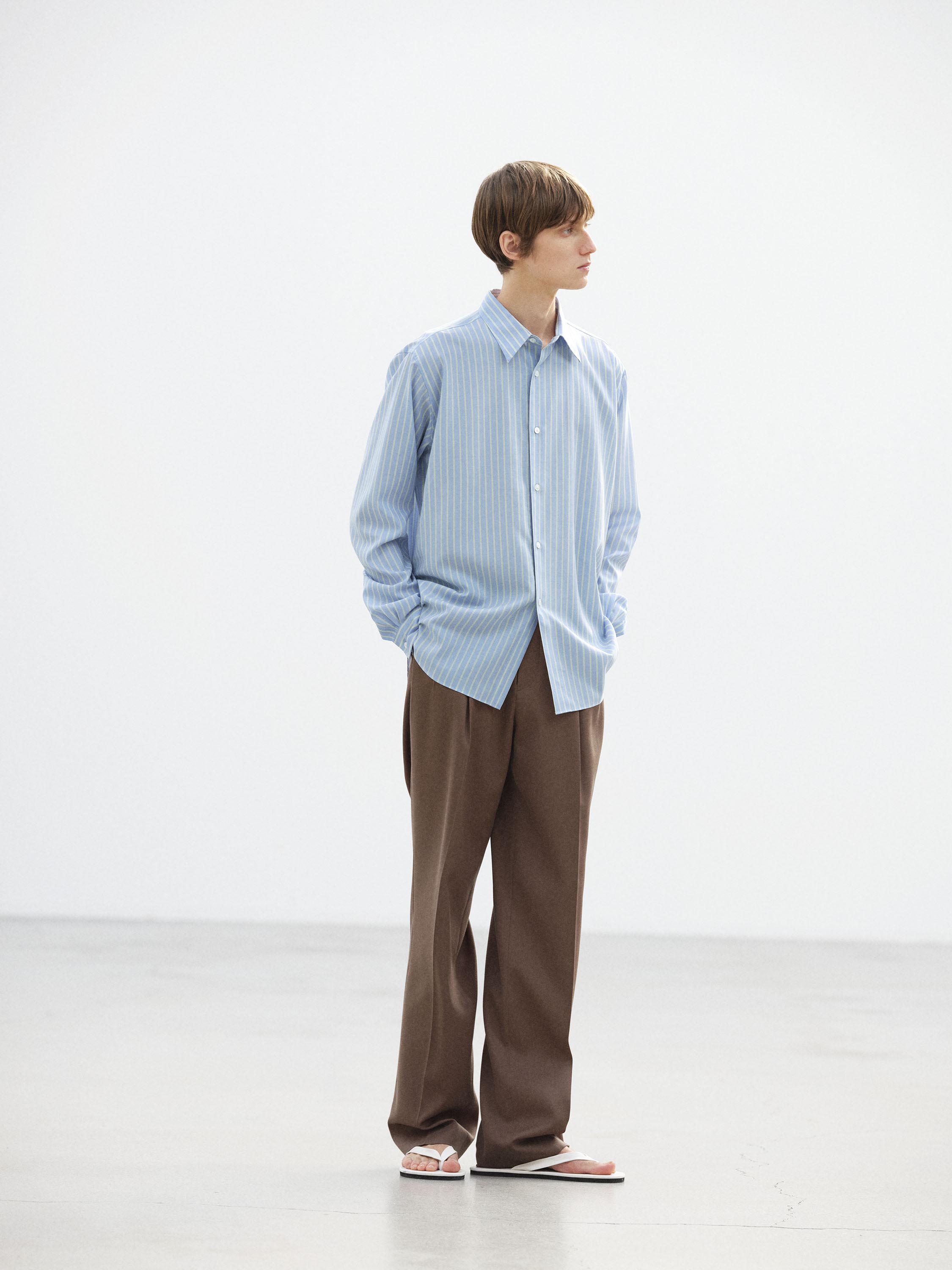SUPER FINE WOOL STRIPE SHIRT - AURALEE Official Website