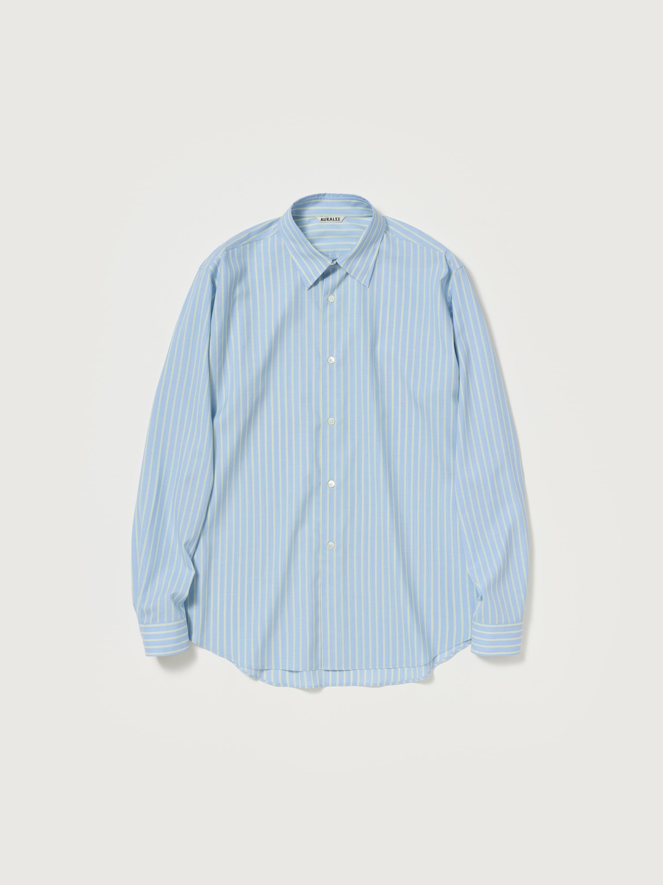 SUPER FINE WOOL STRIPE SHIRT - AURALEE Official Website