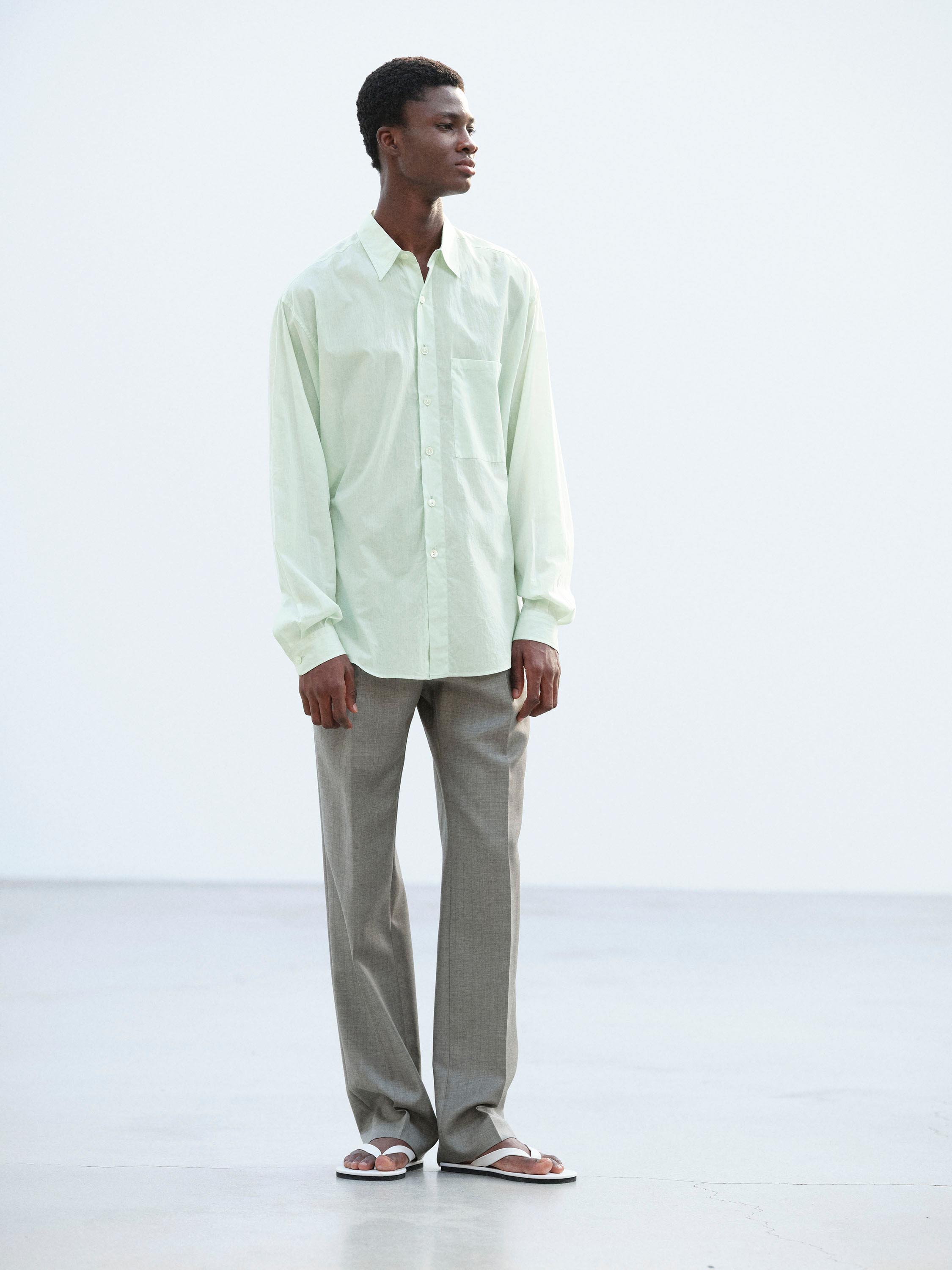 SUPER FINE COTTON LAWN SHIRT 詳細画像 PALE BLUE 2