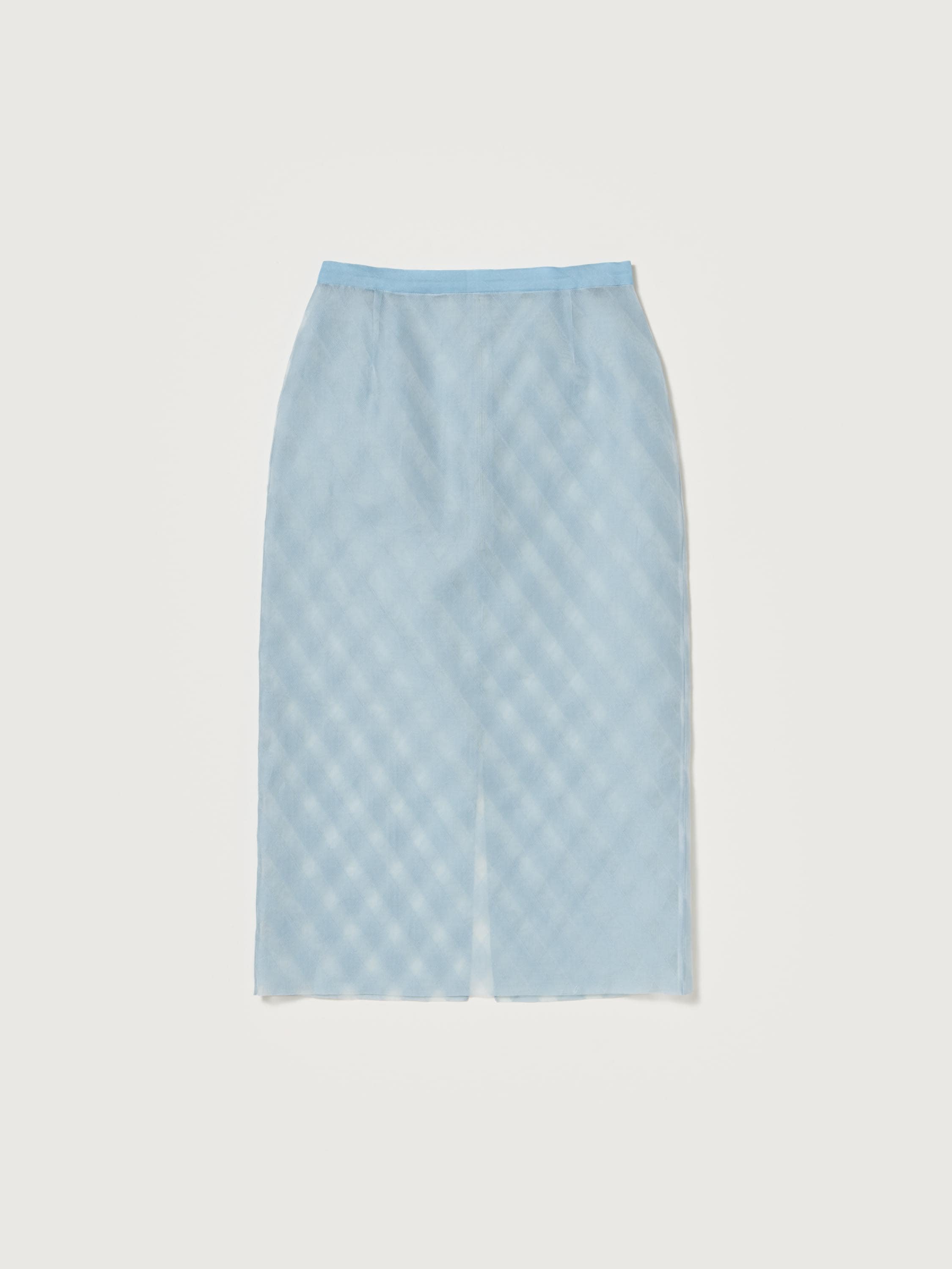 SHEER SILK COTTON CUT JACQUARD PENCIL SKIRT 詳細画像 LIGHT BLUE 5