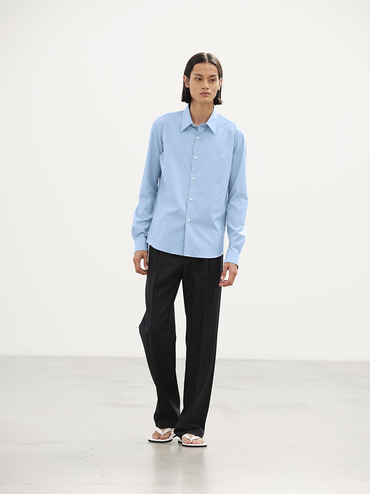 WASHED FINX TWILL SLIM SHIRT