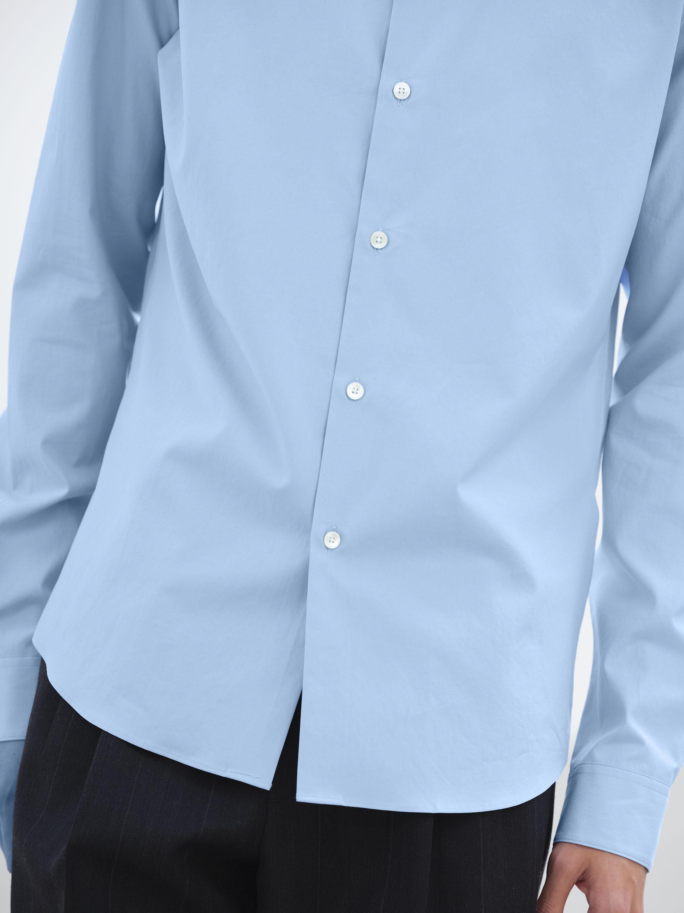 WASHED FINX TWILL SLIM SHIRT 詳細画像 LIGHT BLUE 3