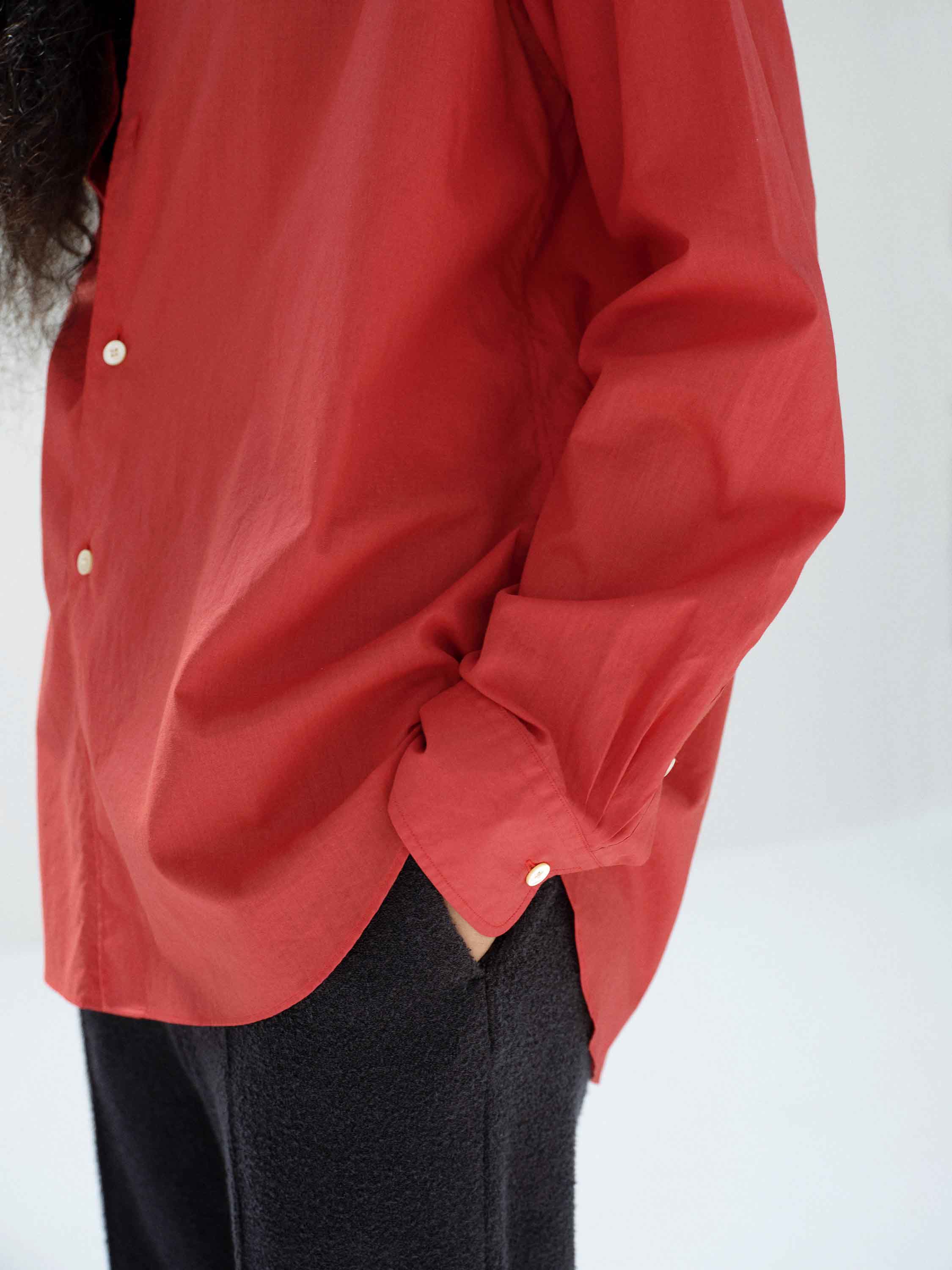 SUPER FINE COTTON LAWN SHIRT 詳細画像 RED 3