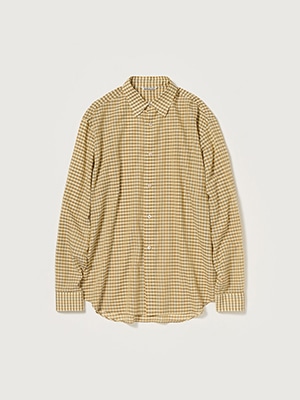 AIRY LIGHT COTTON CHECK SHIRT - AURALEE Official Website