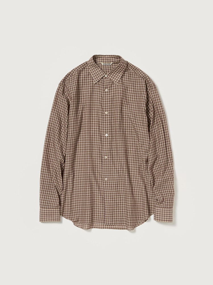AIRY LIGHT COTTON CHECK SHIRT