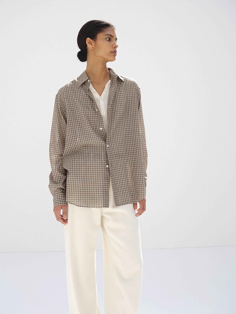 トップス AURALEE AIRY LIGHT COTTON CHECKBIG SHIRT z-A26SS03GC_9055-1.jpg