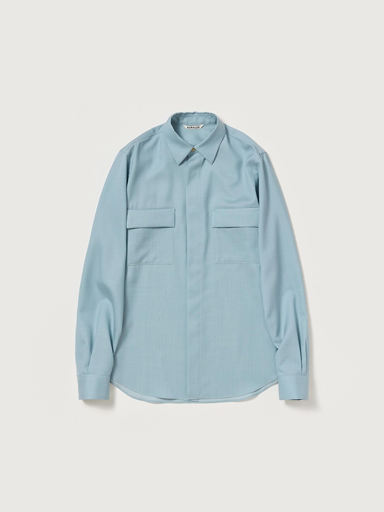 WOOL HERRINGBONE OVERSHIRT