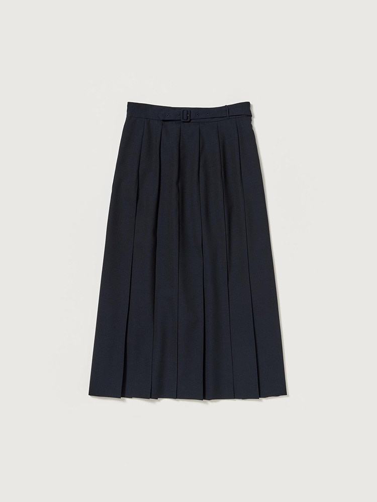 WOOL KID MOHAIR HOPSACK PLEATED SKIRT - AURALEE Official Website