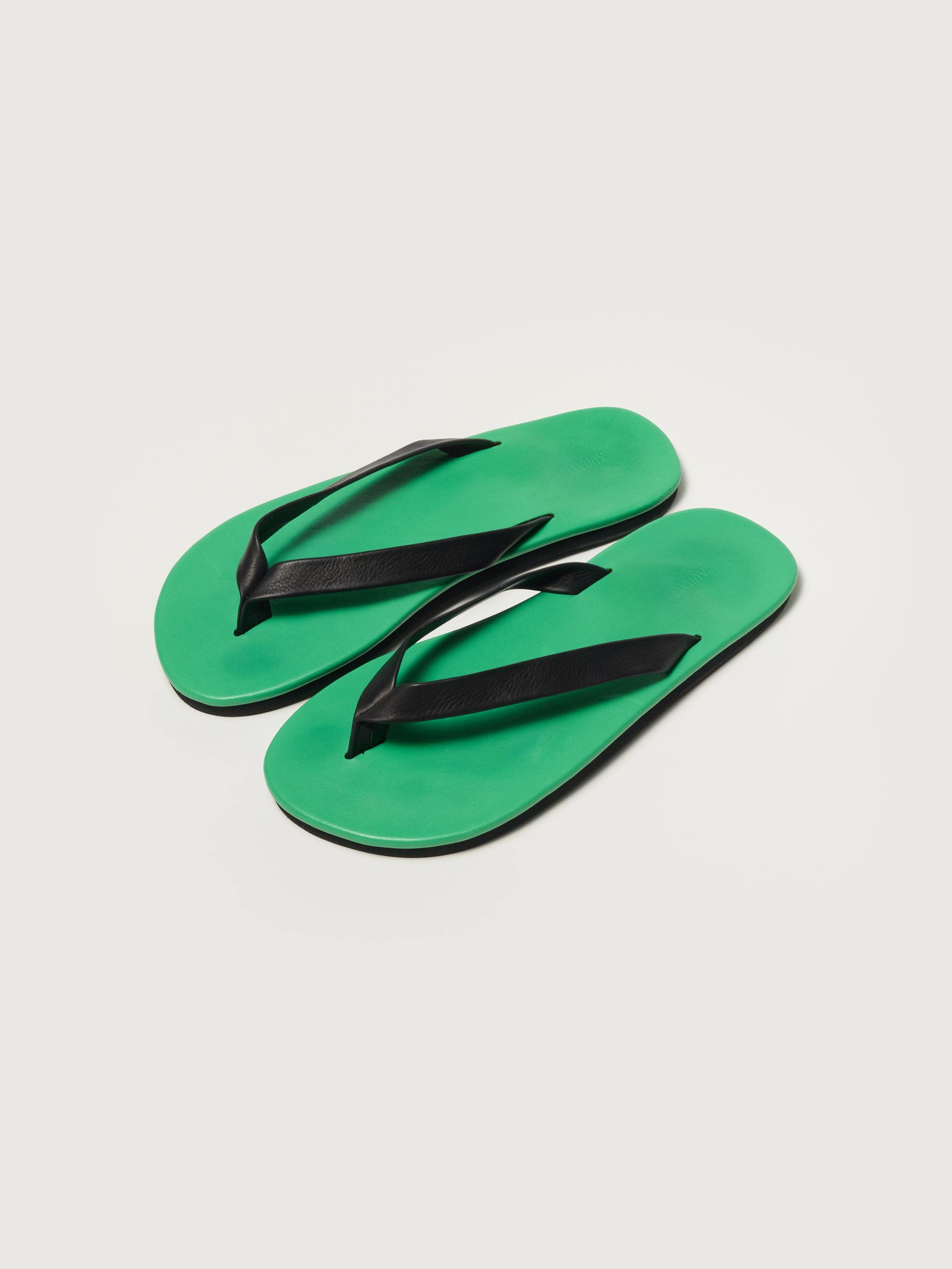 SOFT LEATHER FLIP-FLOPS 詳細画像 GREEN&times; BLACK 2