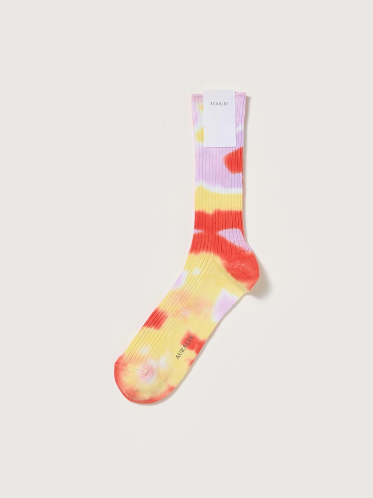 GIZA HIGH GAUGE TIE-DYE SOCKS - AURALEE Official Website