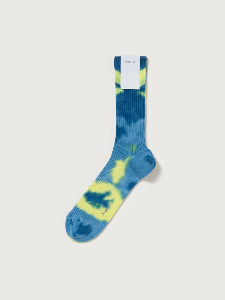 GIZA HIGH GAUGE TIE-DYE SOCKS - AURALEE Official Website