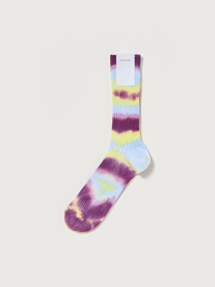 GIZA HIGH GAUGE TIE-DYE SOCKS - AURALEE Official Website