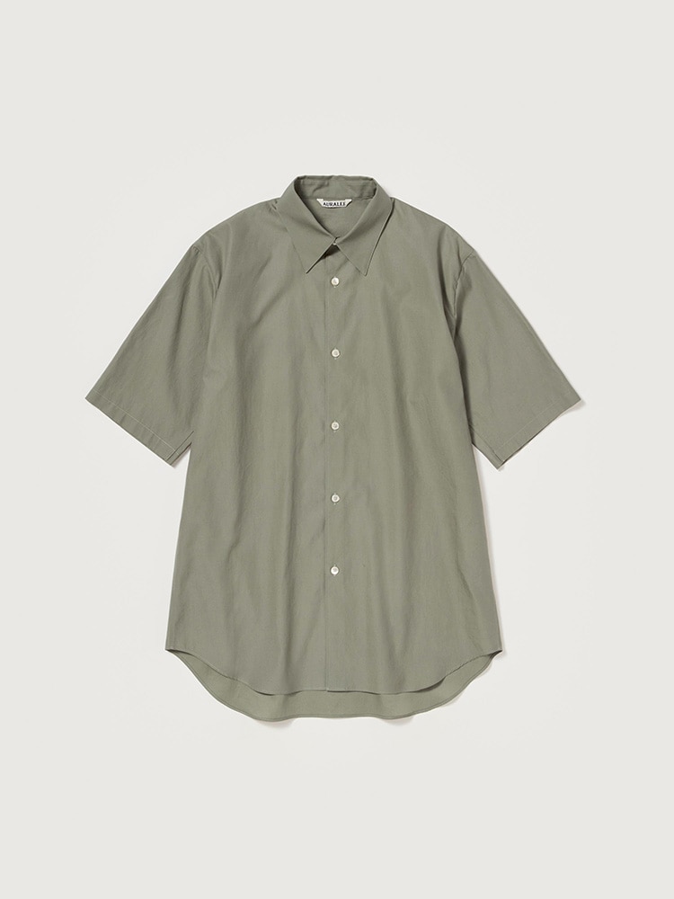 WASHED FINX TWILL HALF SLEEVED SHIRT