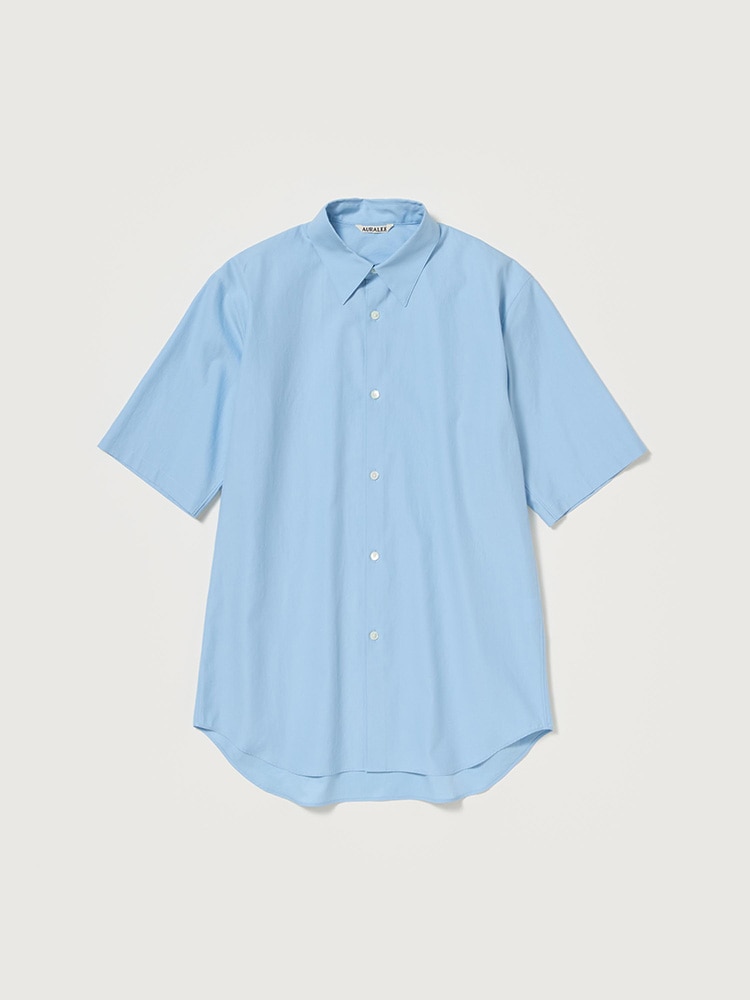 WASHED FINX TWILL HALF SLEEVED SHIRT - AURALEE Official Website