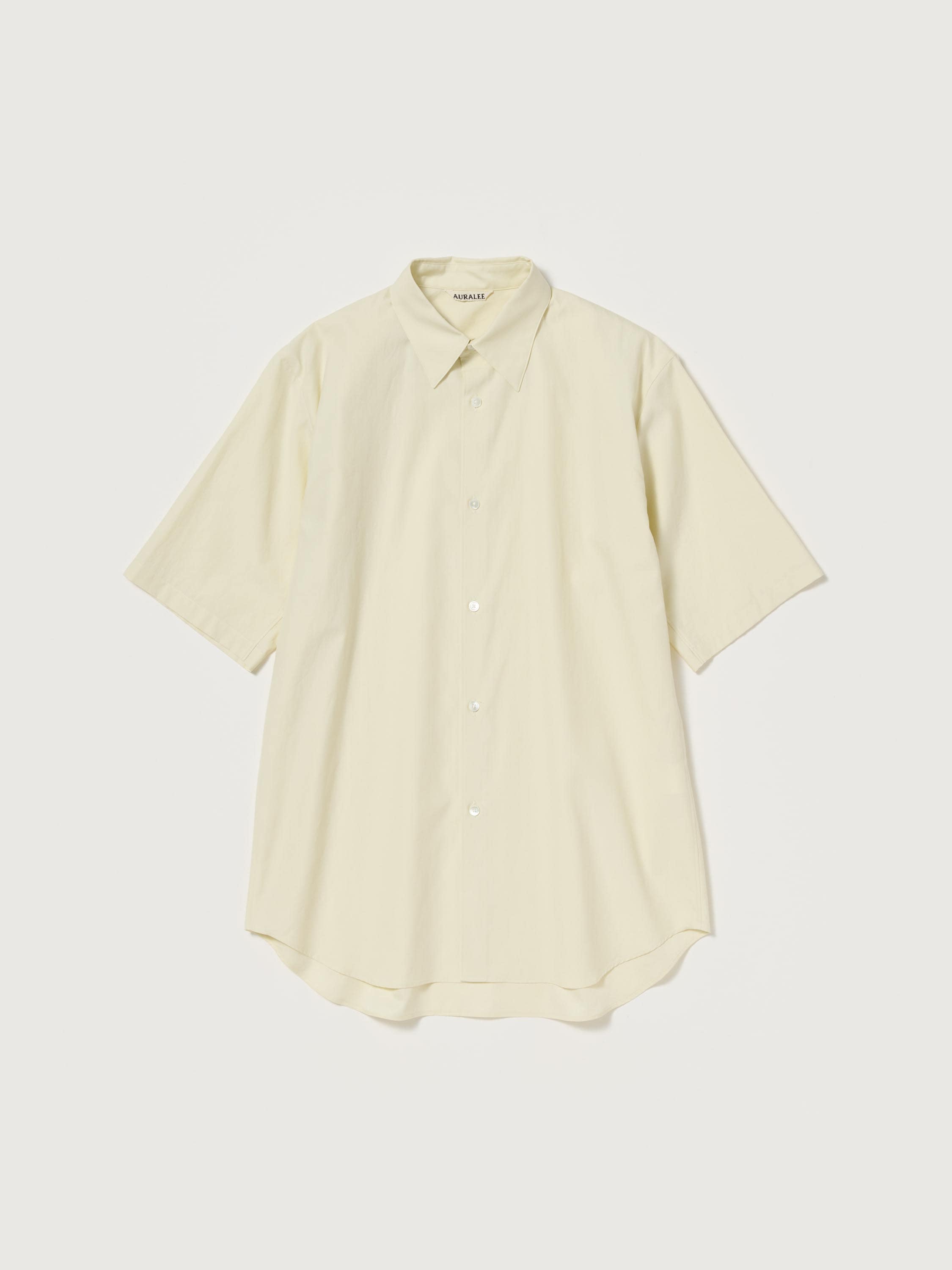 WASHED FINX TWILL HALF SLEEVED SHIRT 詳細画像 VANILLA 1