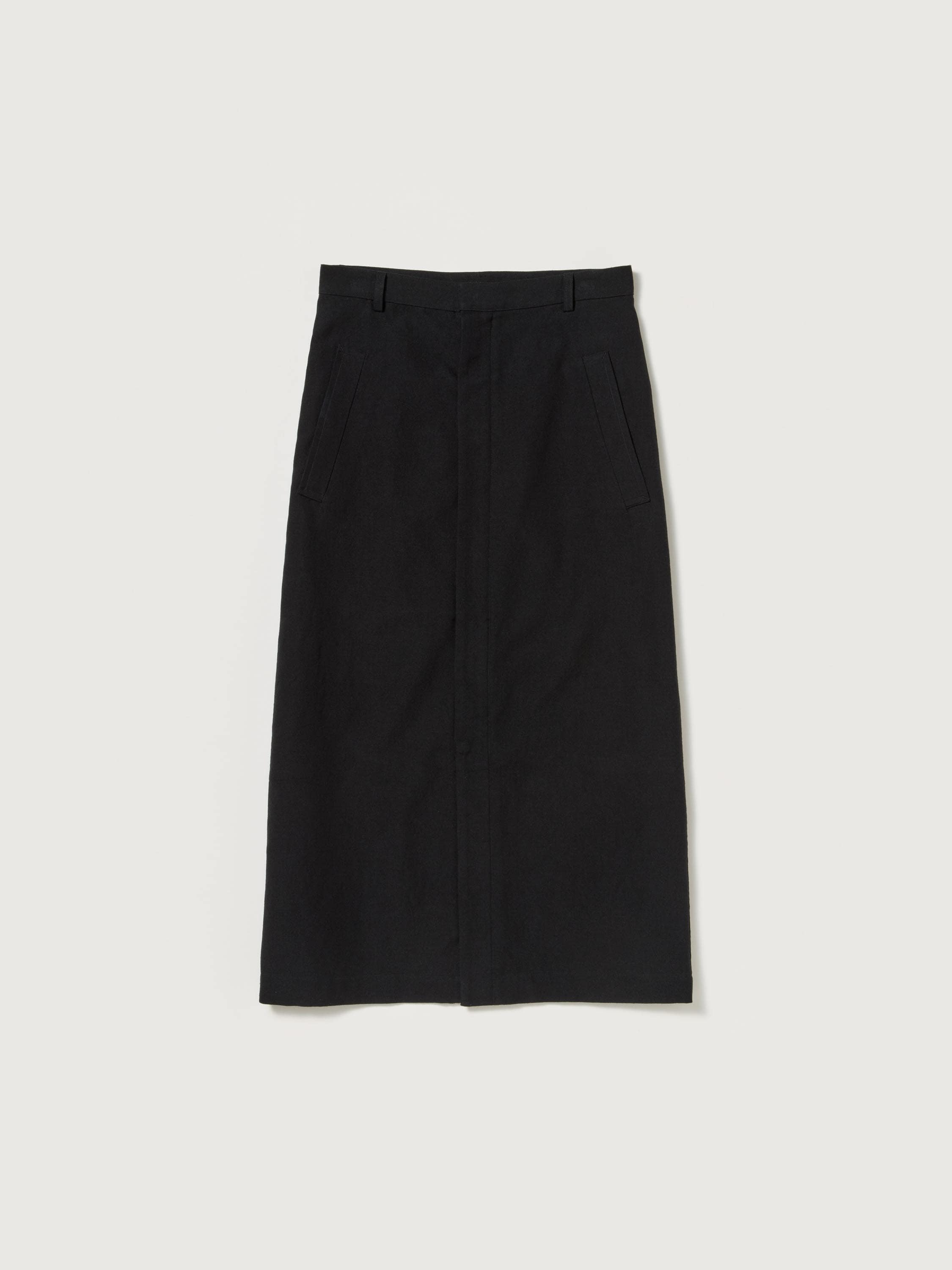WOOL COTTON LINEN OX SKIRT 詳細画像 BLACK 1