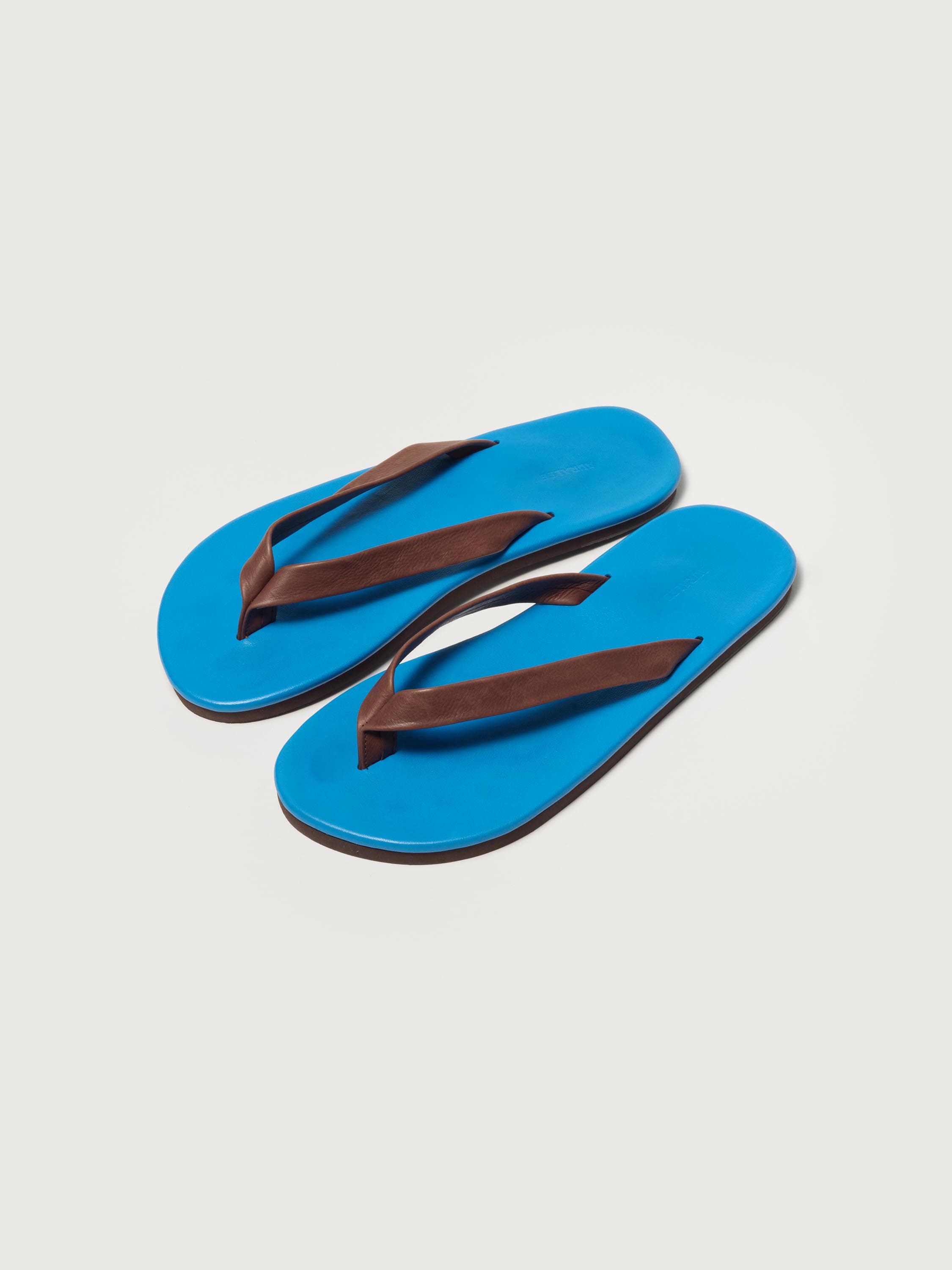 SOFT LEATHER FLIP-FLOPS 詳細画像 BLUE &times; BROWN 2