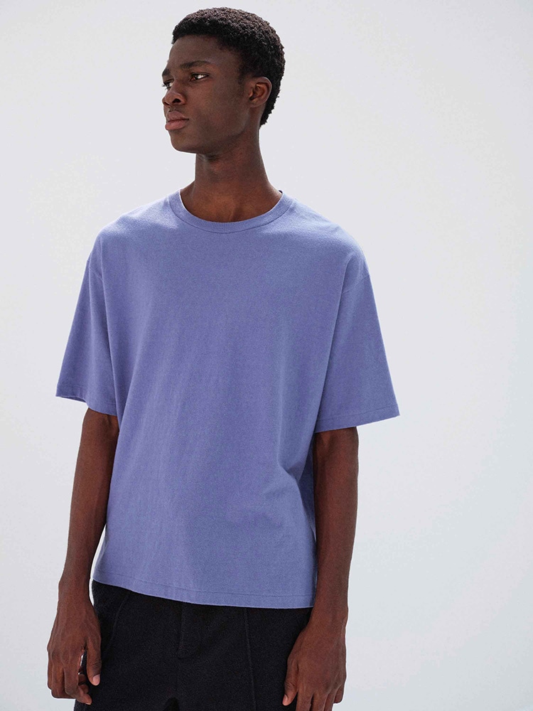 BRUSHED ORGANIC COTTON JERSEY TEE - AURALEE Official Website