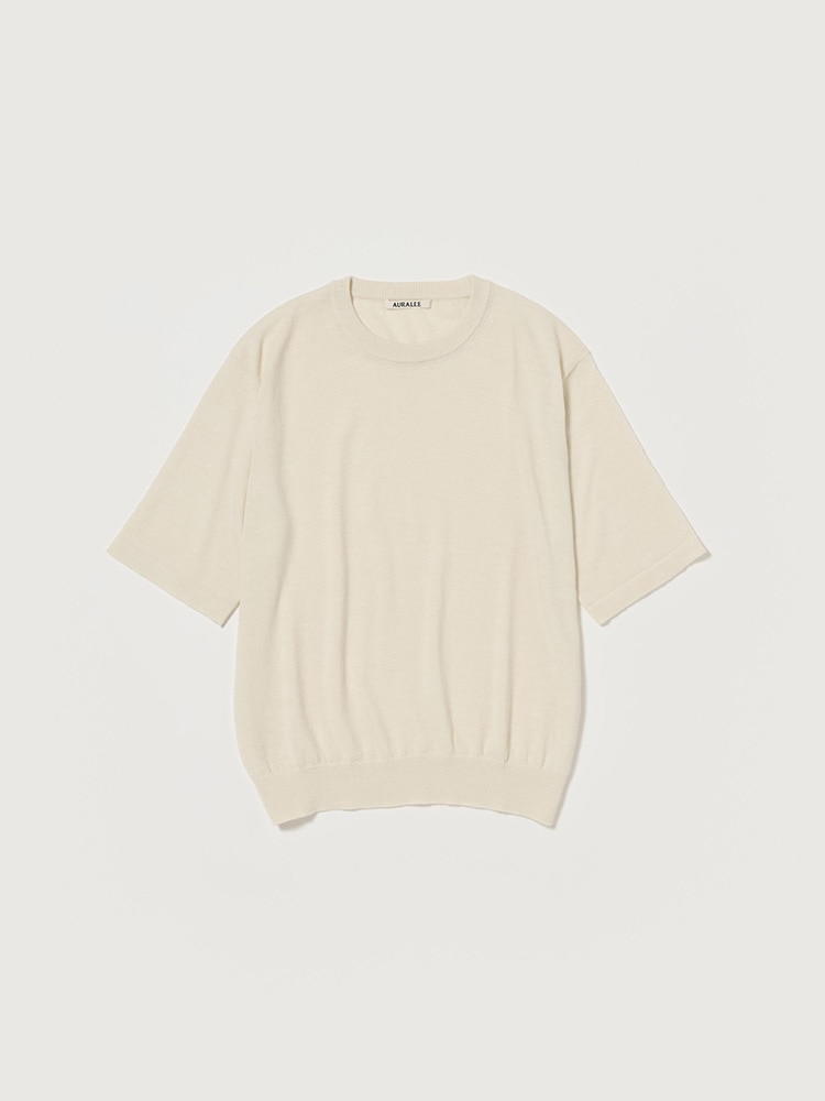 CASHMERE HARD TWIST KNIT TEE - AURALEE Official Website