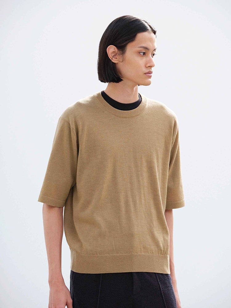 CASHMERE HARD TWIST KNIT TEE - AURALEE Official Website