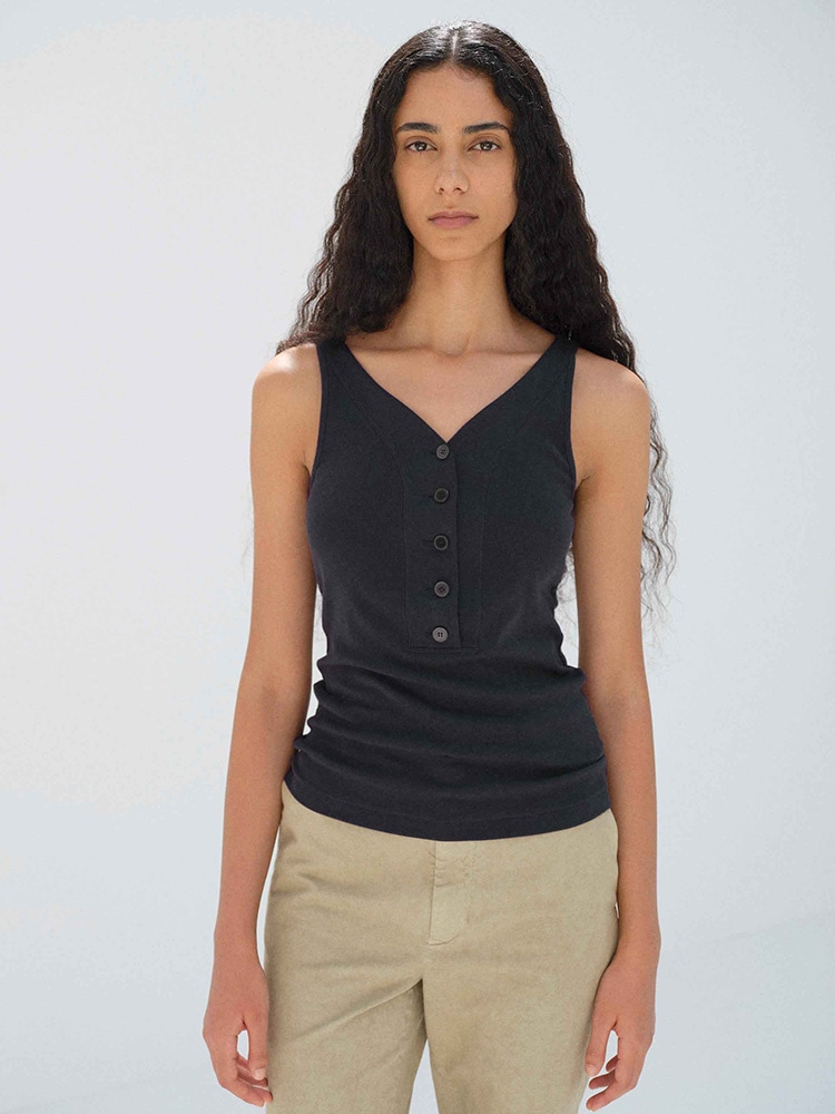ORGANIC COTTON FINE RIB TANK - AURALEE Official Website