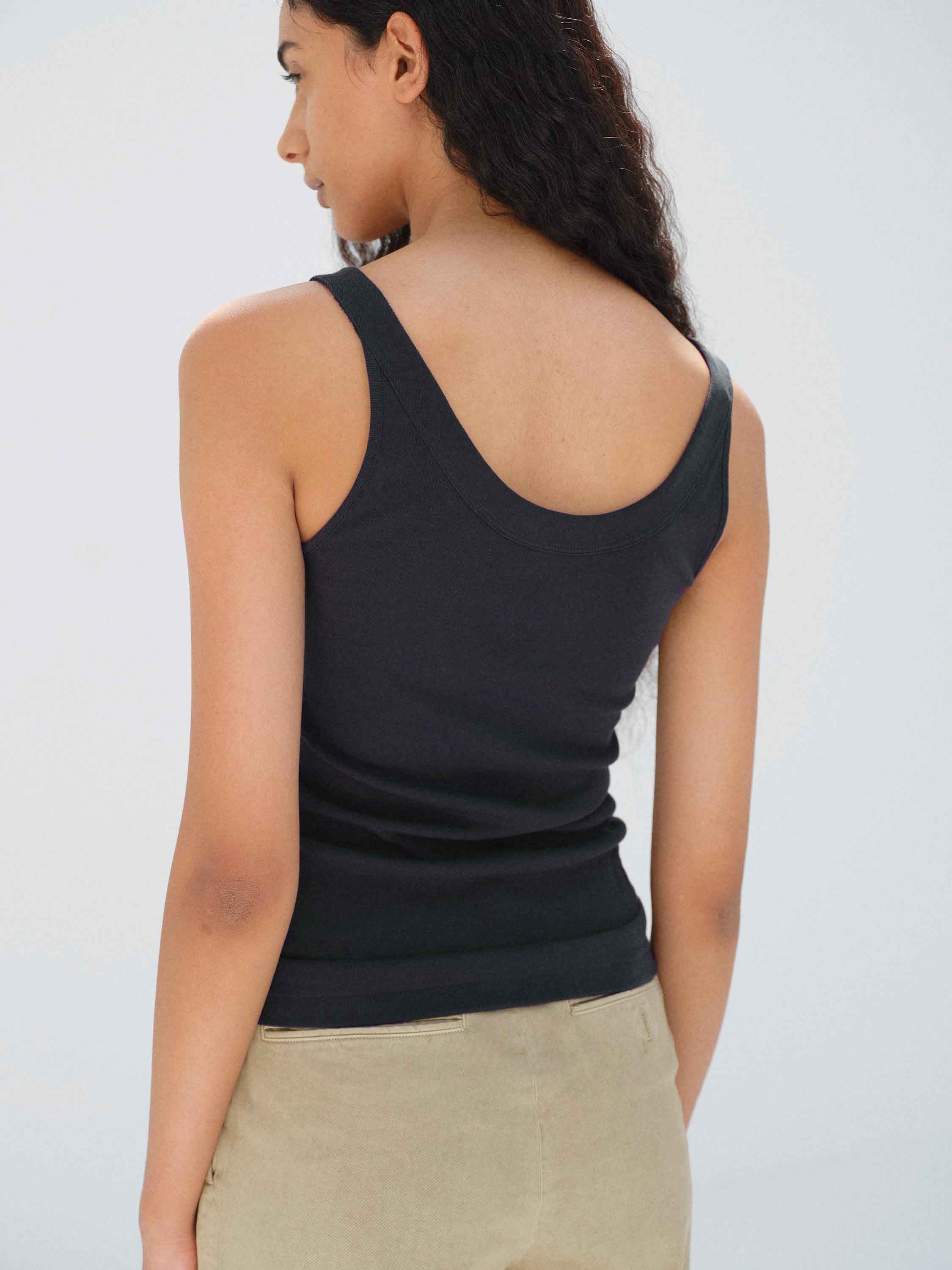 ORGANIC COTTON FINE RIB TANK 詳細画像 DARK NAVY 2