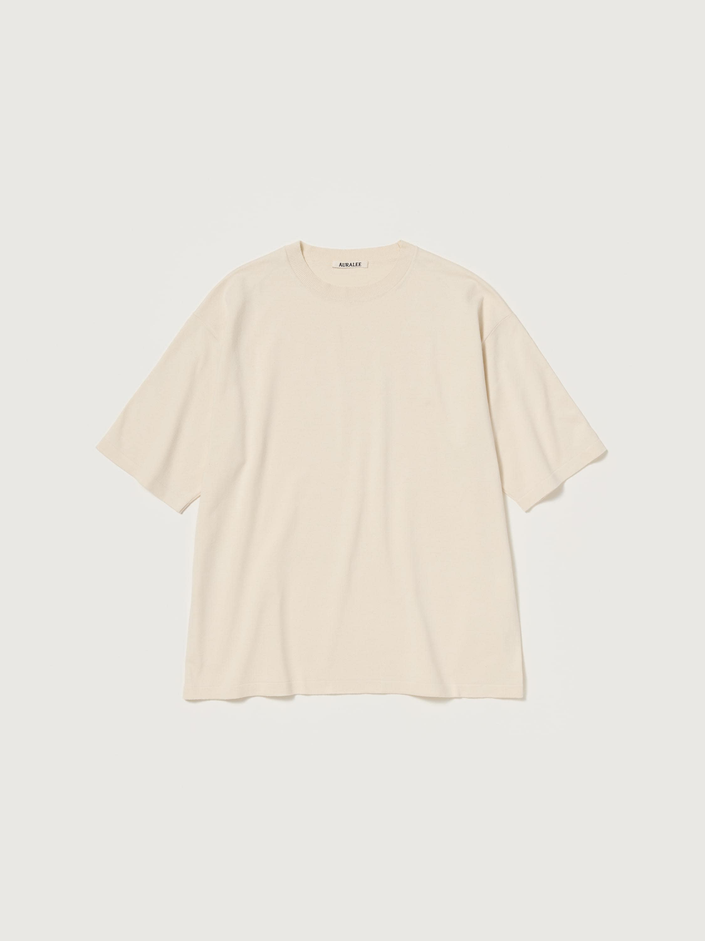 HIGH GAUGE TUSSAH SILK KNIT TEE 詳細画像 IVORY 4