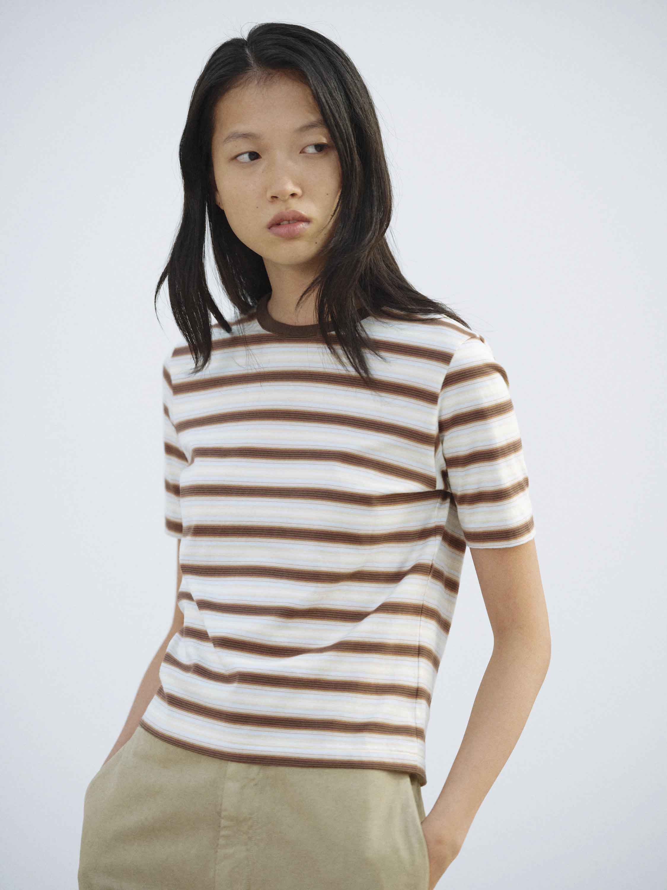 GRADIENT STRIPE JERSEY TEE