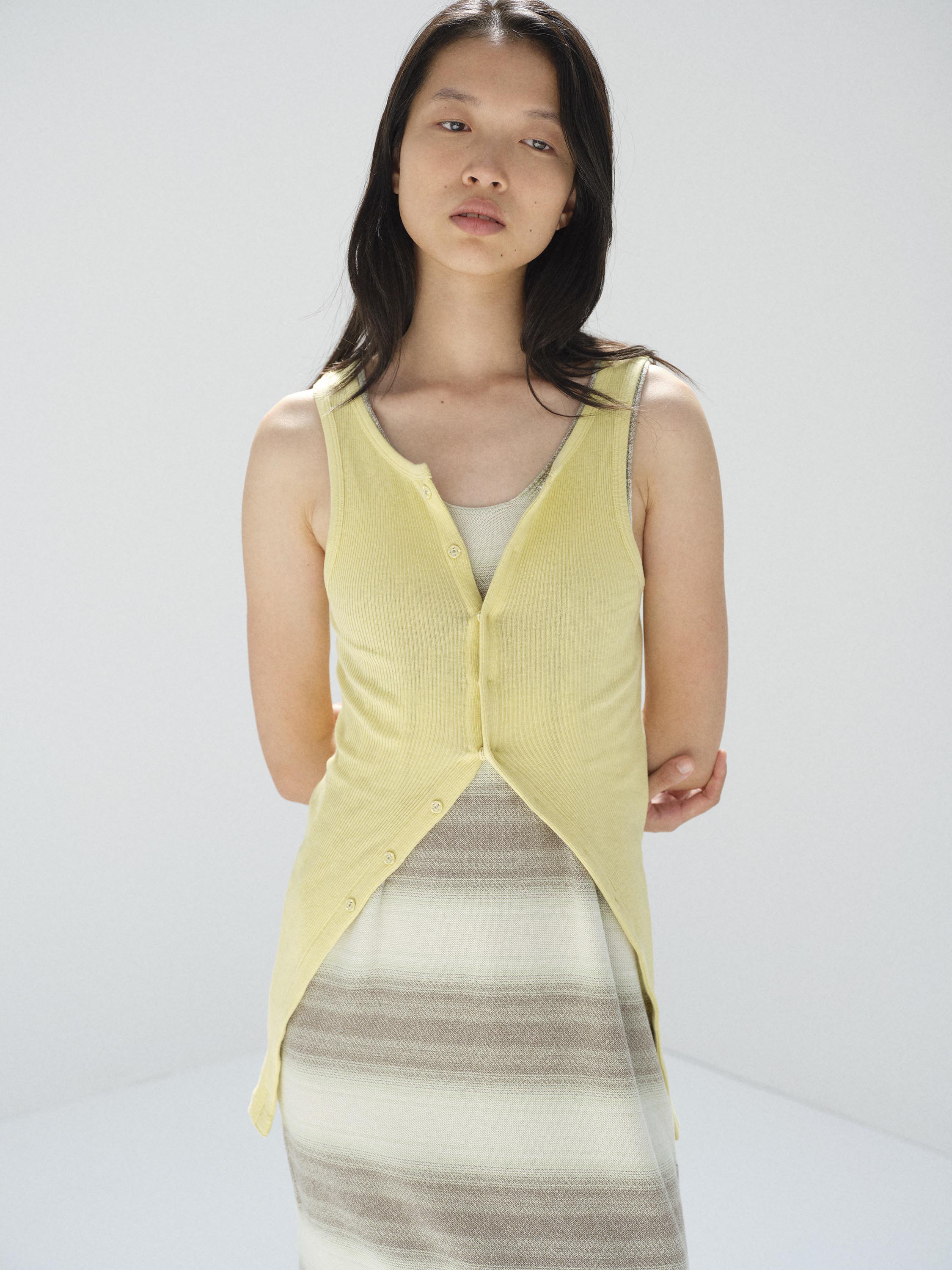 ORGANIC SOFT RIB TANK 詳細画像 DUSTY YELLOW 2