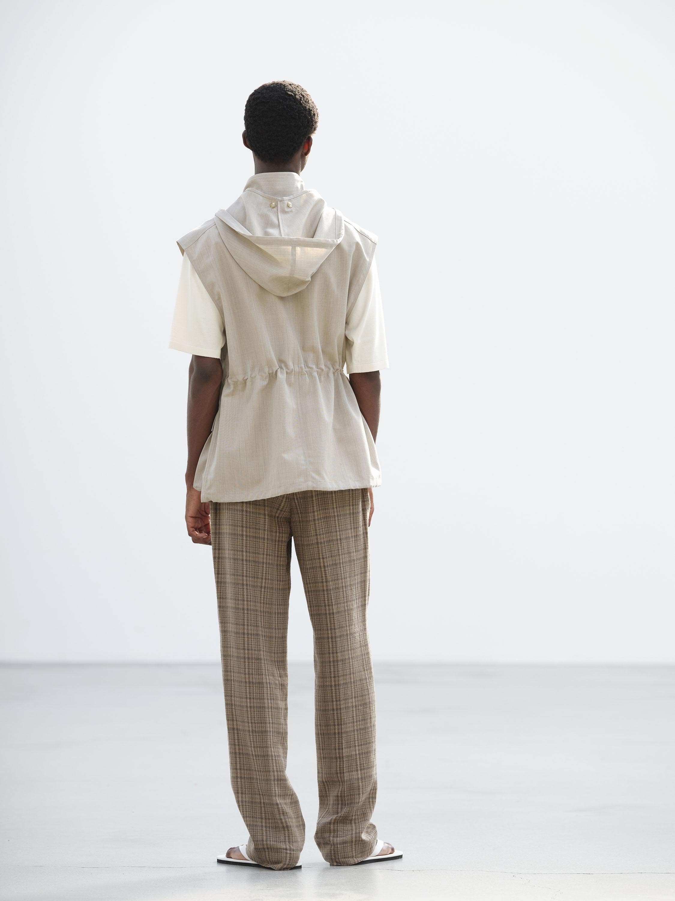 WOOL MAX CANVAS OVER VEST 詳細画像 TOP GRAY BEIGE 4