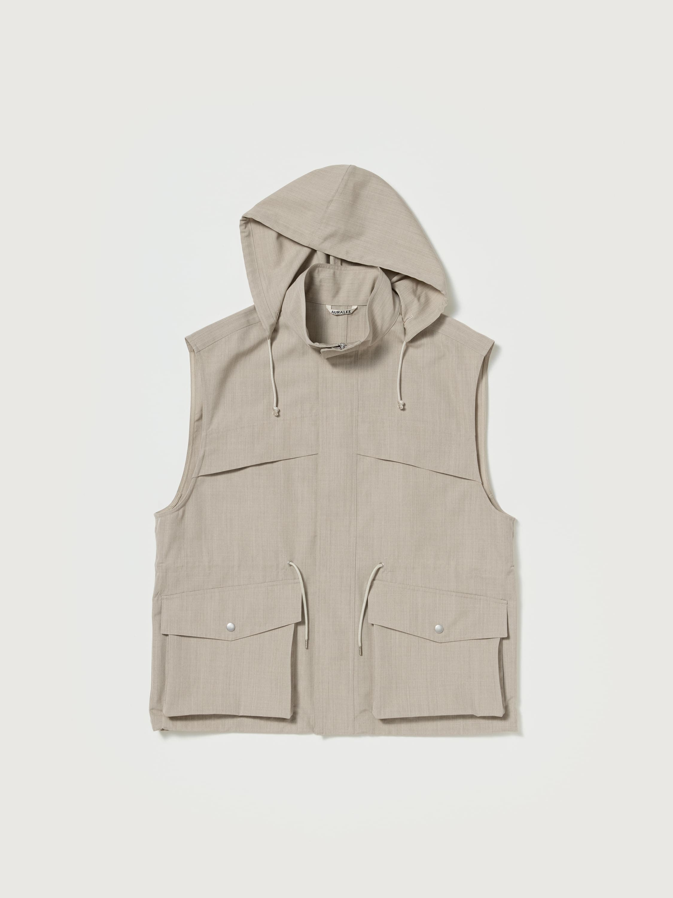 WOOL MAX CANVAS OVER VEST 詳細画像 TOP GRAY BEIGE 5