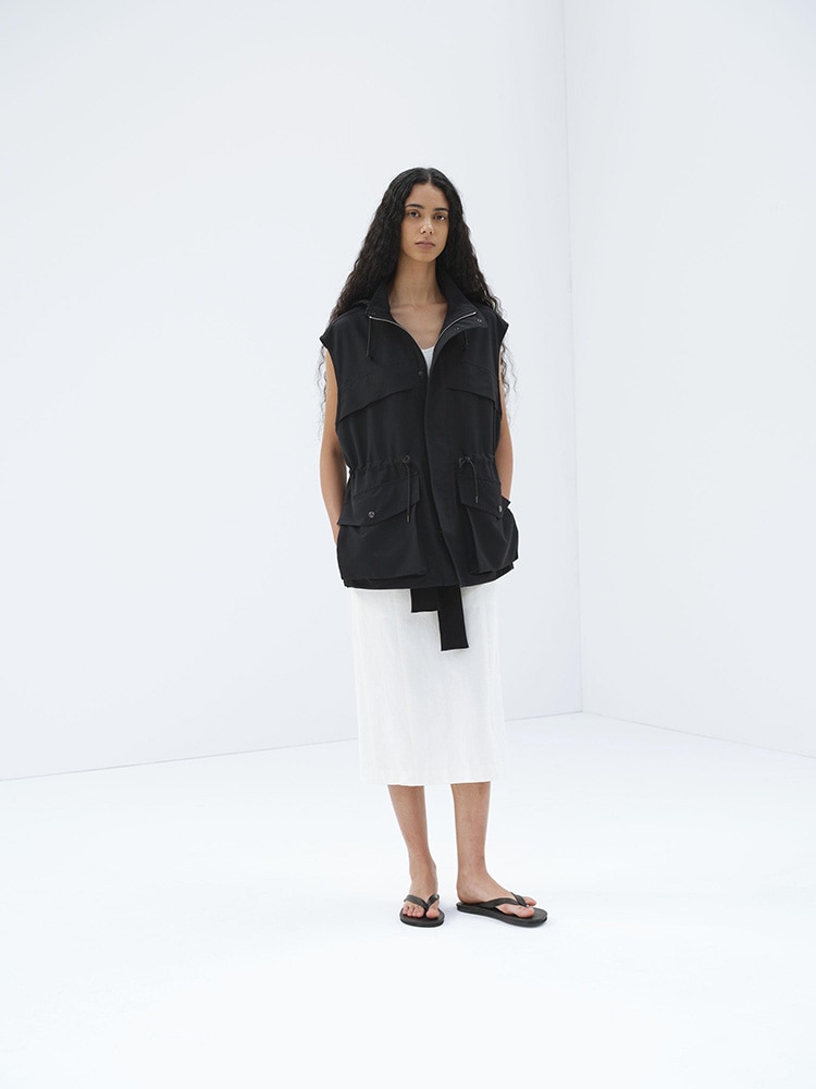 WOOL MAX CANVAS OVER VEST - AURALEE Official Website
