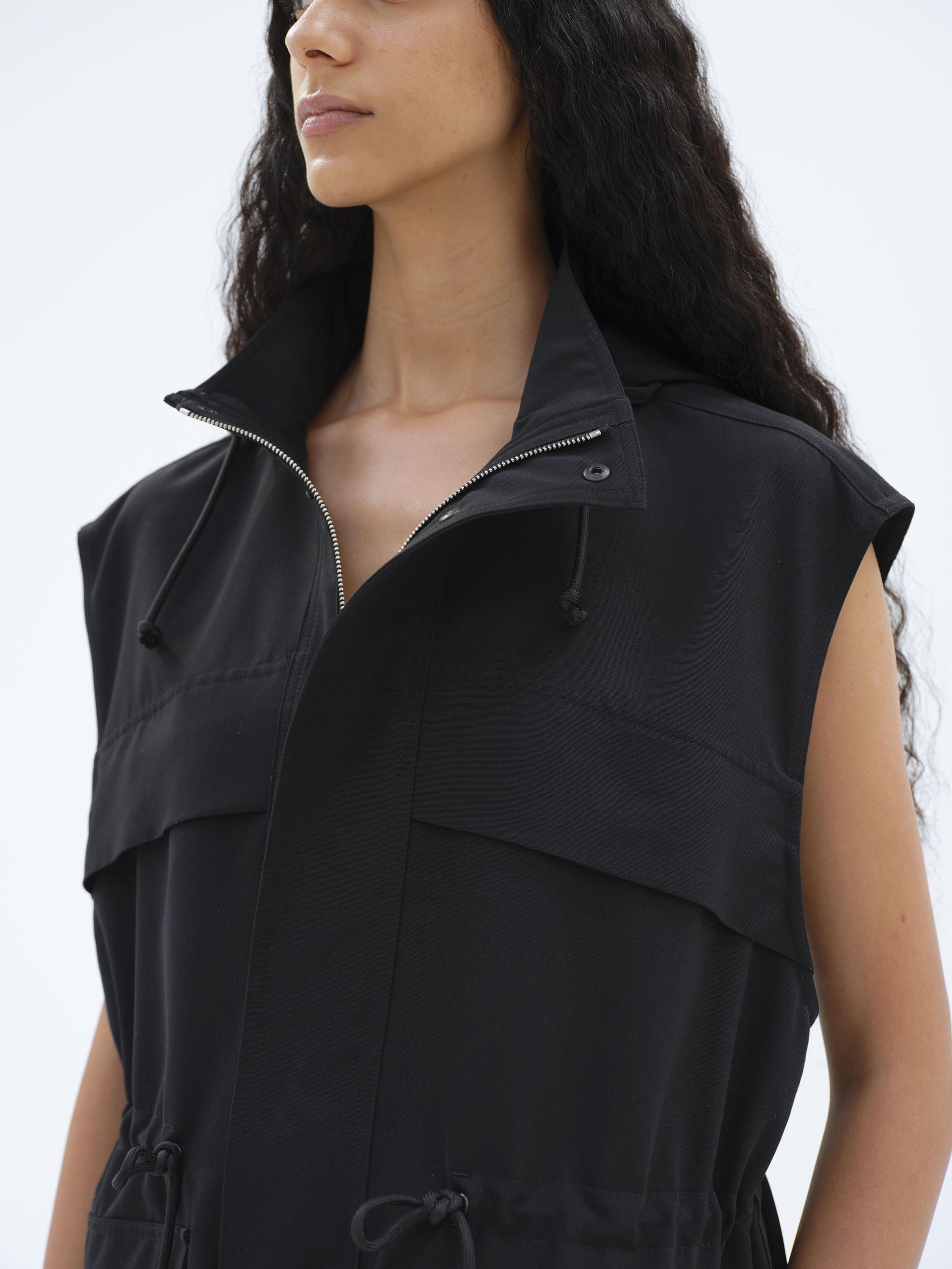 WOOL MAX CANVAS OVER VEST 詳細画像 BLACK 3