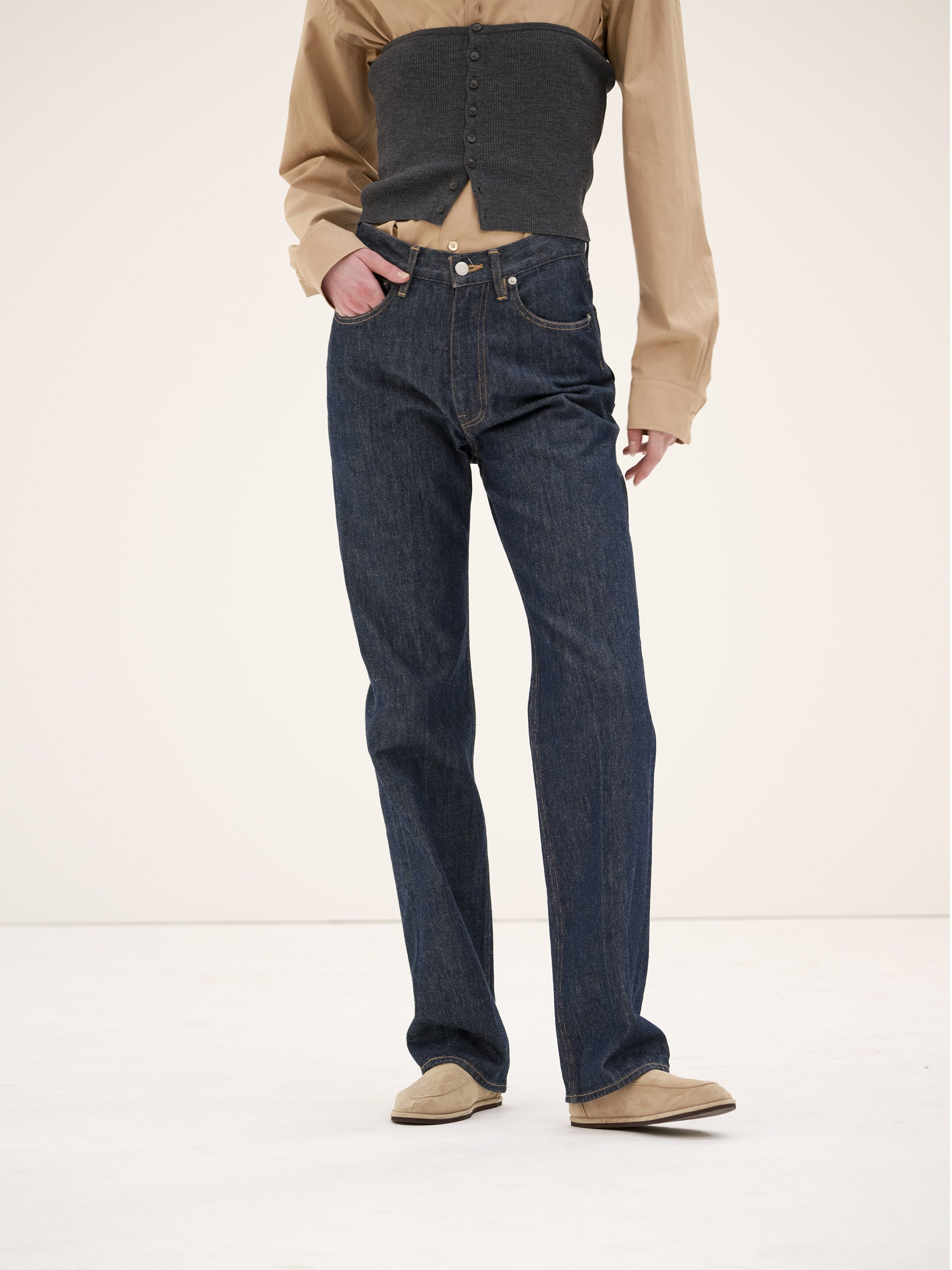 23AW AURALEE HARD TWIST DENIM 5P PANTS 2 | inodrone.ma