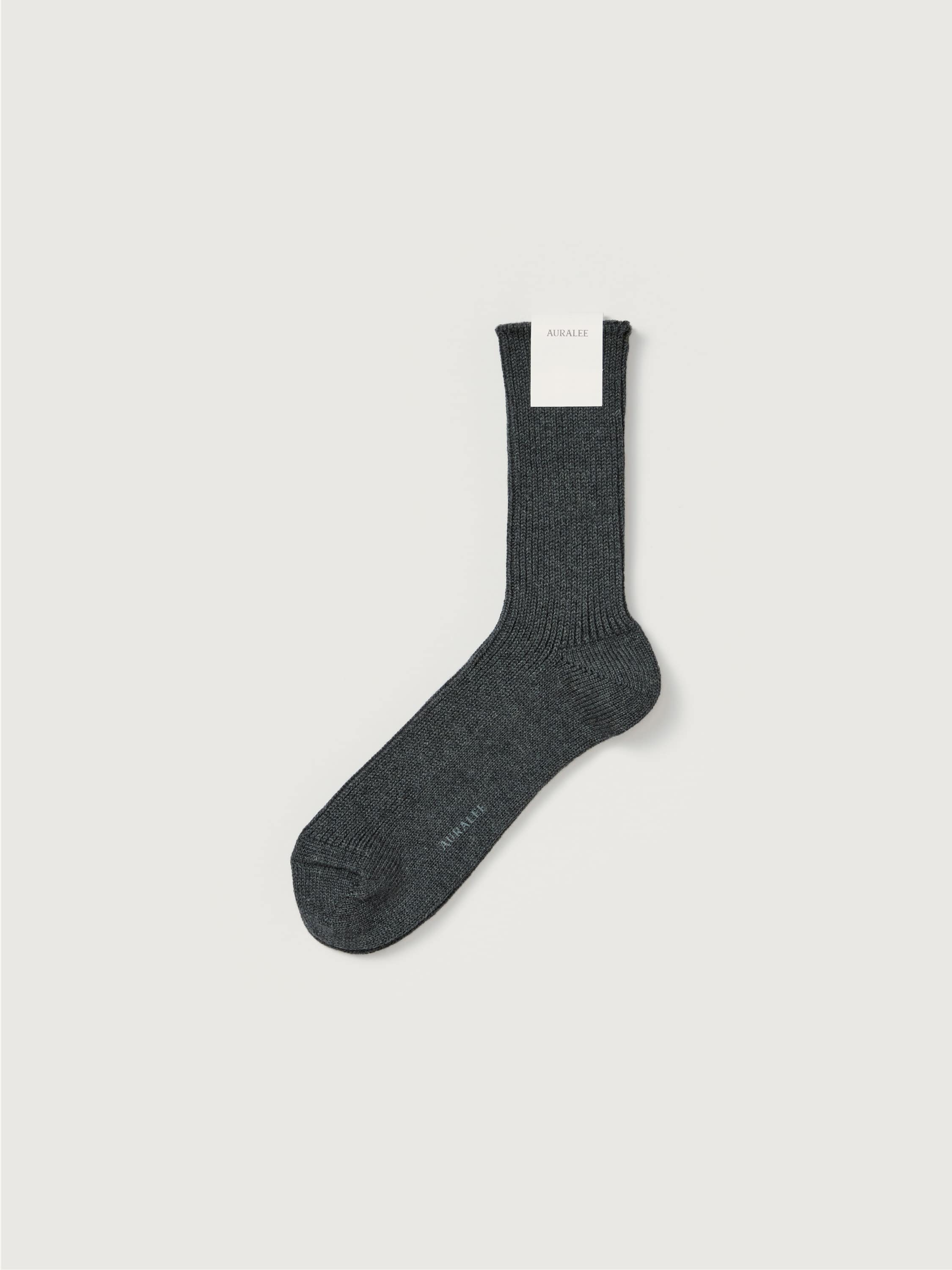 COTTON CASHMERE LOW GAUGE SOCKS 詳細画像 TOP CHARCOAL 1