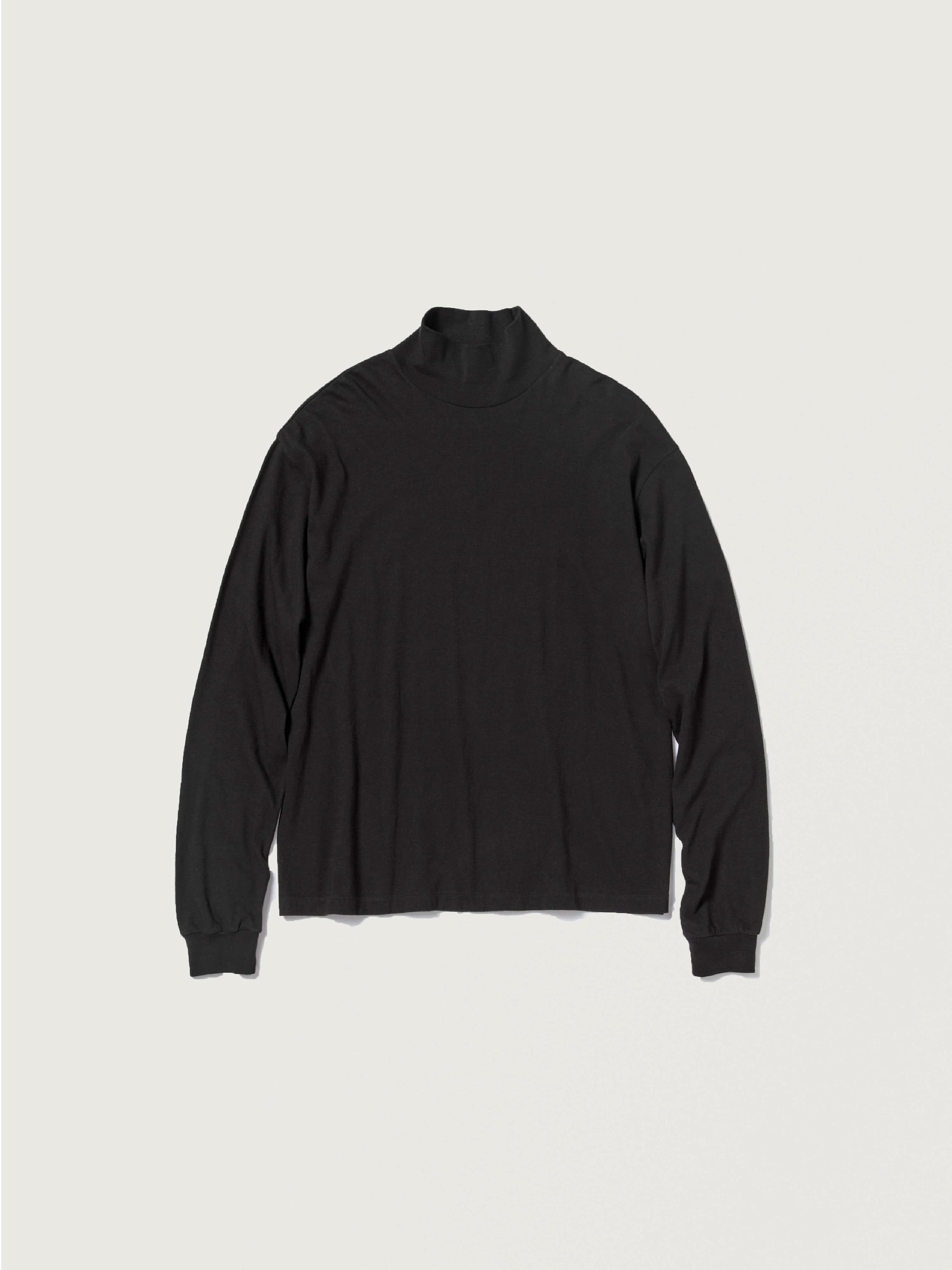 SEAMLESS HI NECK L/S TEE 詳細画像 BLACK 1