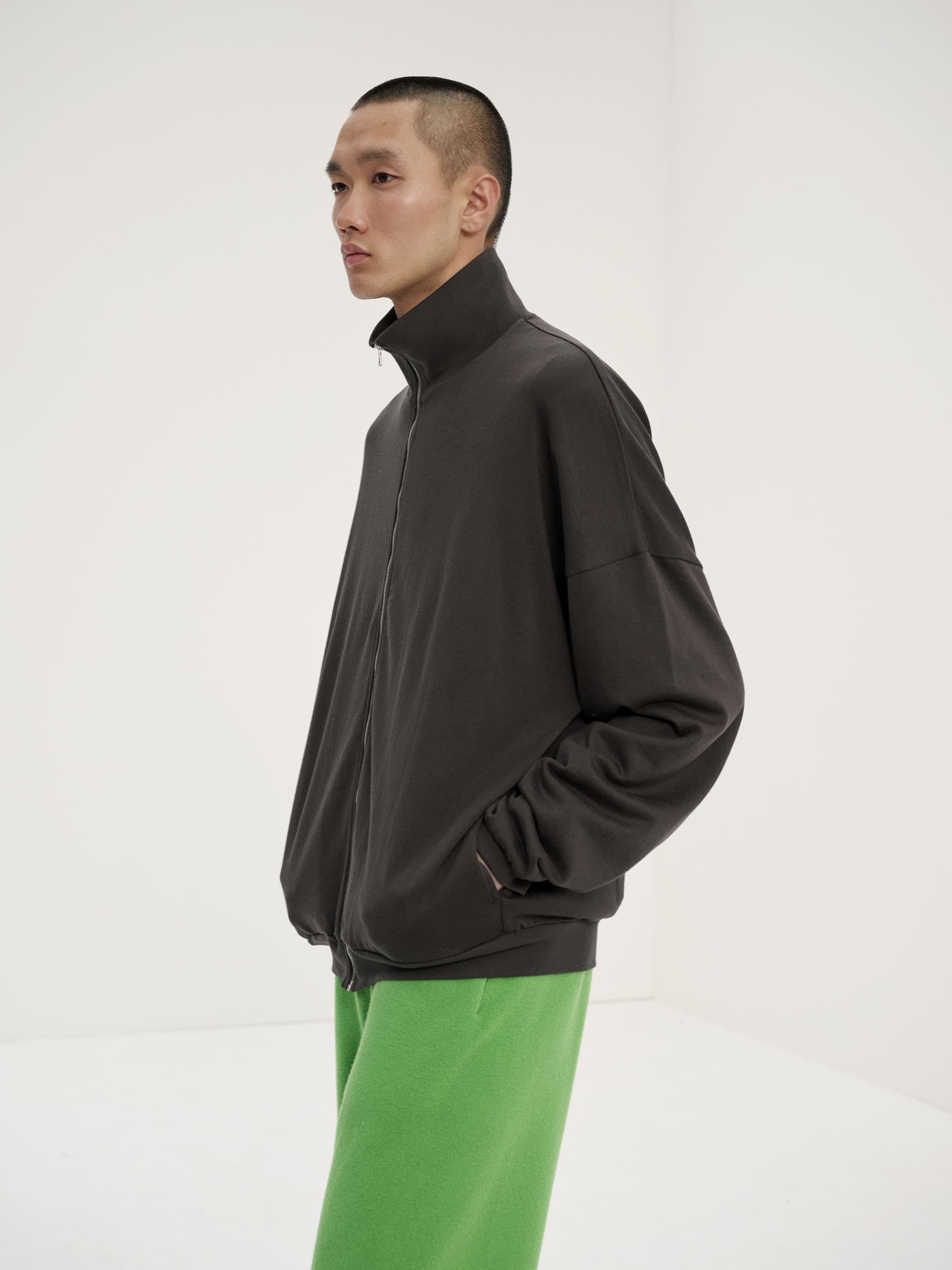 23aw SUPER HIGH GAUGE SWEAT ZIP BLOUSON-hybridautomotive.com