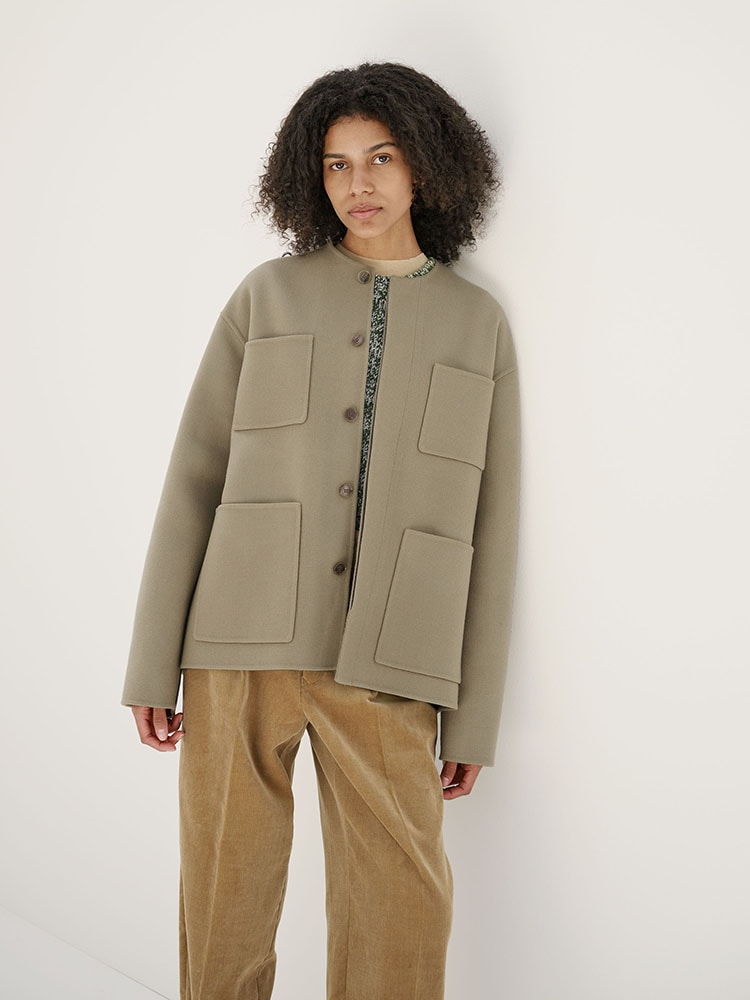 DOUBLE CLOTH SUPER FINE OX HAND SEWN BLOUSON - AURALEE Official Website