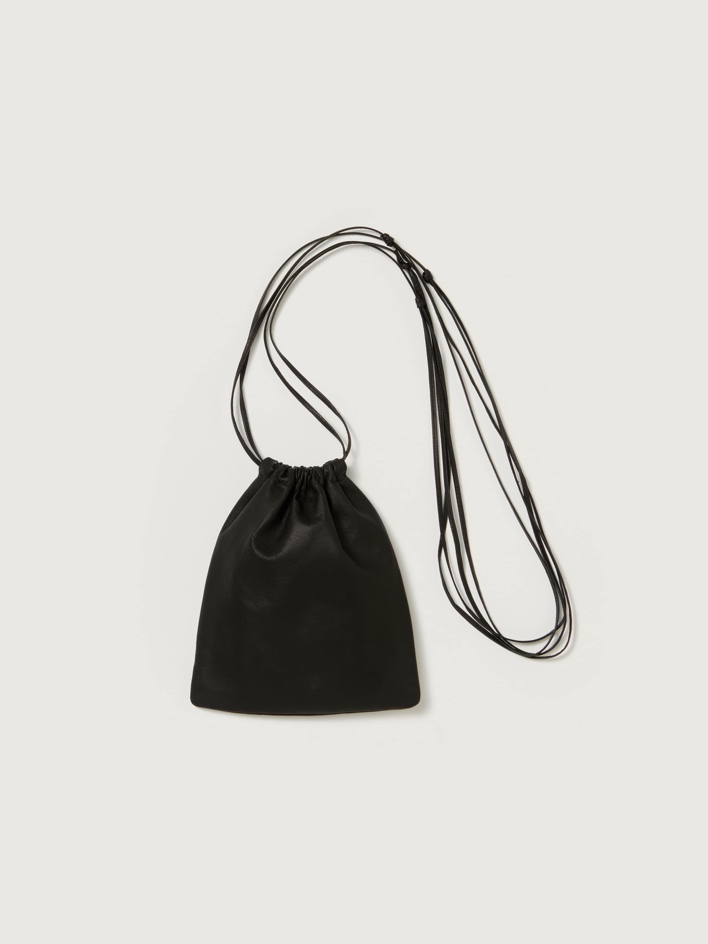 23FW Auralee LEATHER SQUARE STRING POUCH - ショルダーバッグ